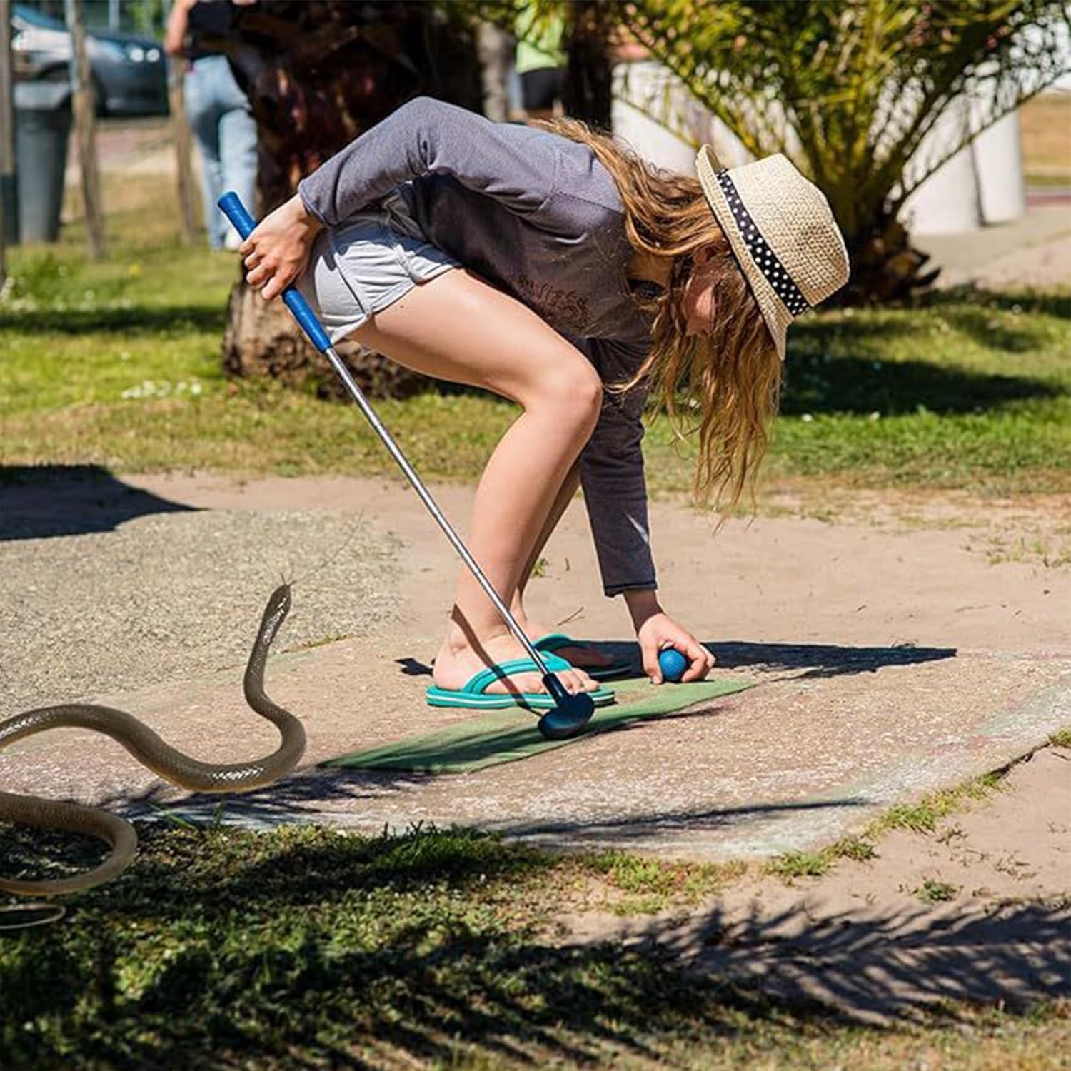 Fake Snake, 2025 Snake Prank with String Clip, Realistic Snake Prank, Rubber …