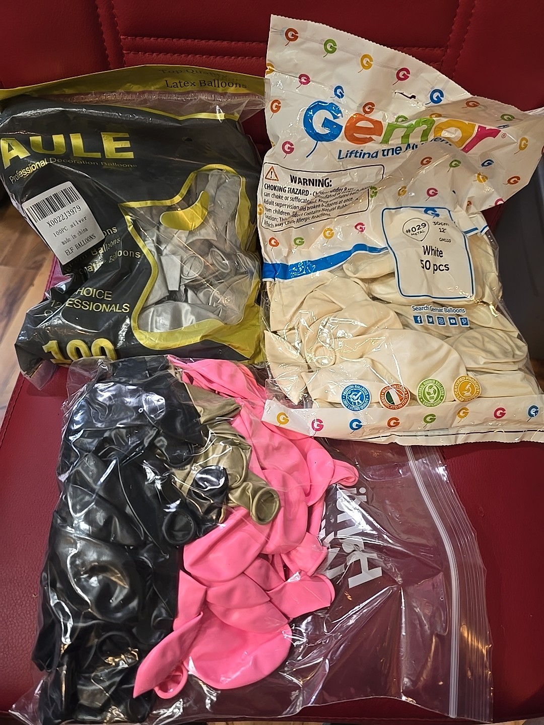 12 In Balloons 50 White 50 Silver Mix of 50 Plus of Pink Gold Black Birthday
