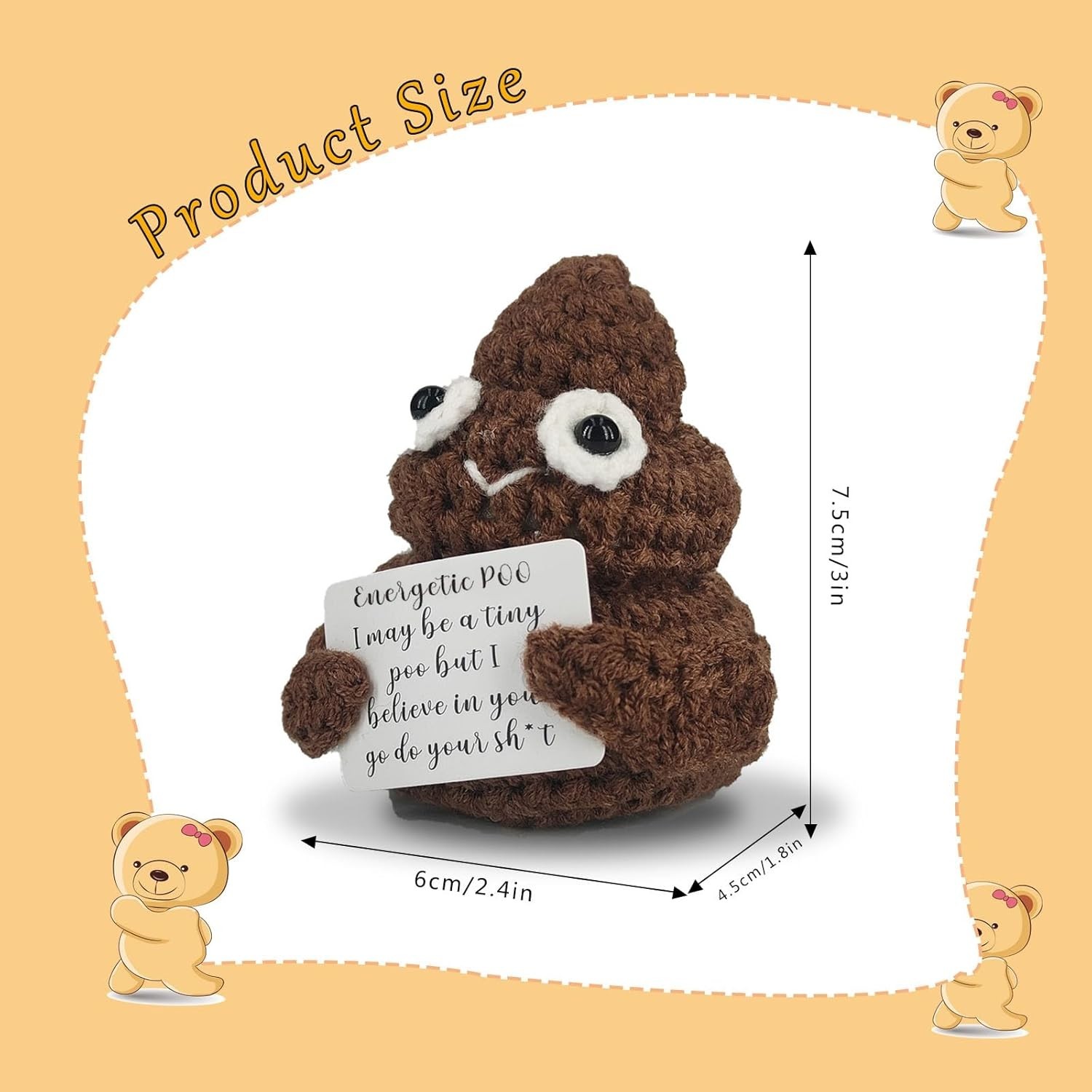 White Elephant Gifts Positive Mini Poop Cute and Funny Gag Gifts Suitable for…