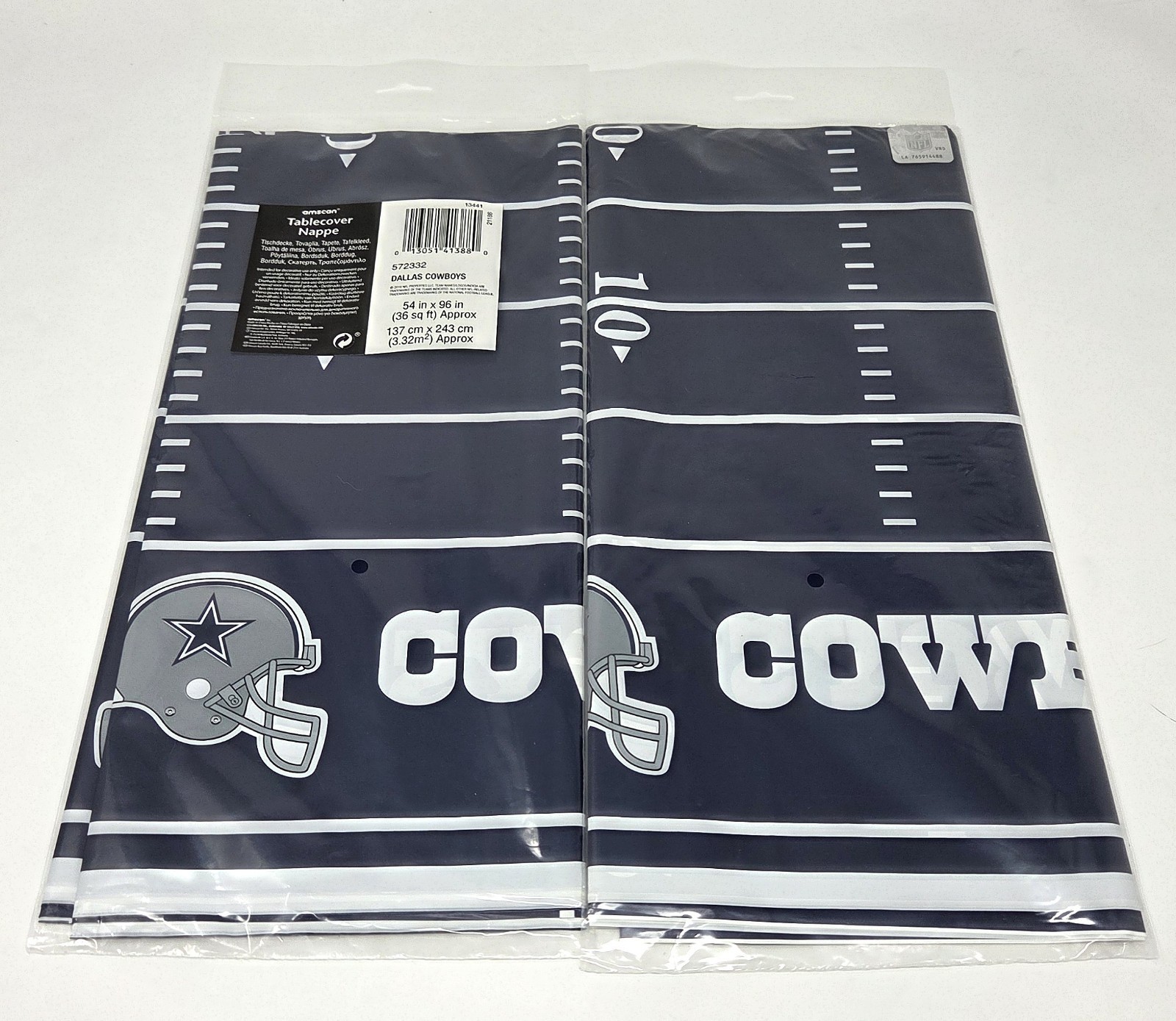 Dallas Cowboys Helmet Logo Tablecover (2‑Pack) NFL Football Field Table Cloth