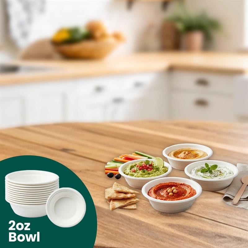 2 oz Souffle Cups/ Paper Portion Cups Round Disposable Condiment Cups 200 CT-FPN