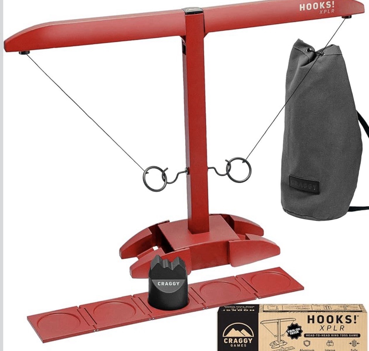 Craggy Games Ring Toss & Shot Ladder Game Hooks XPLR, Ember