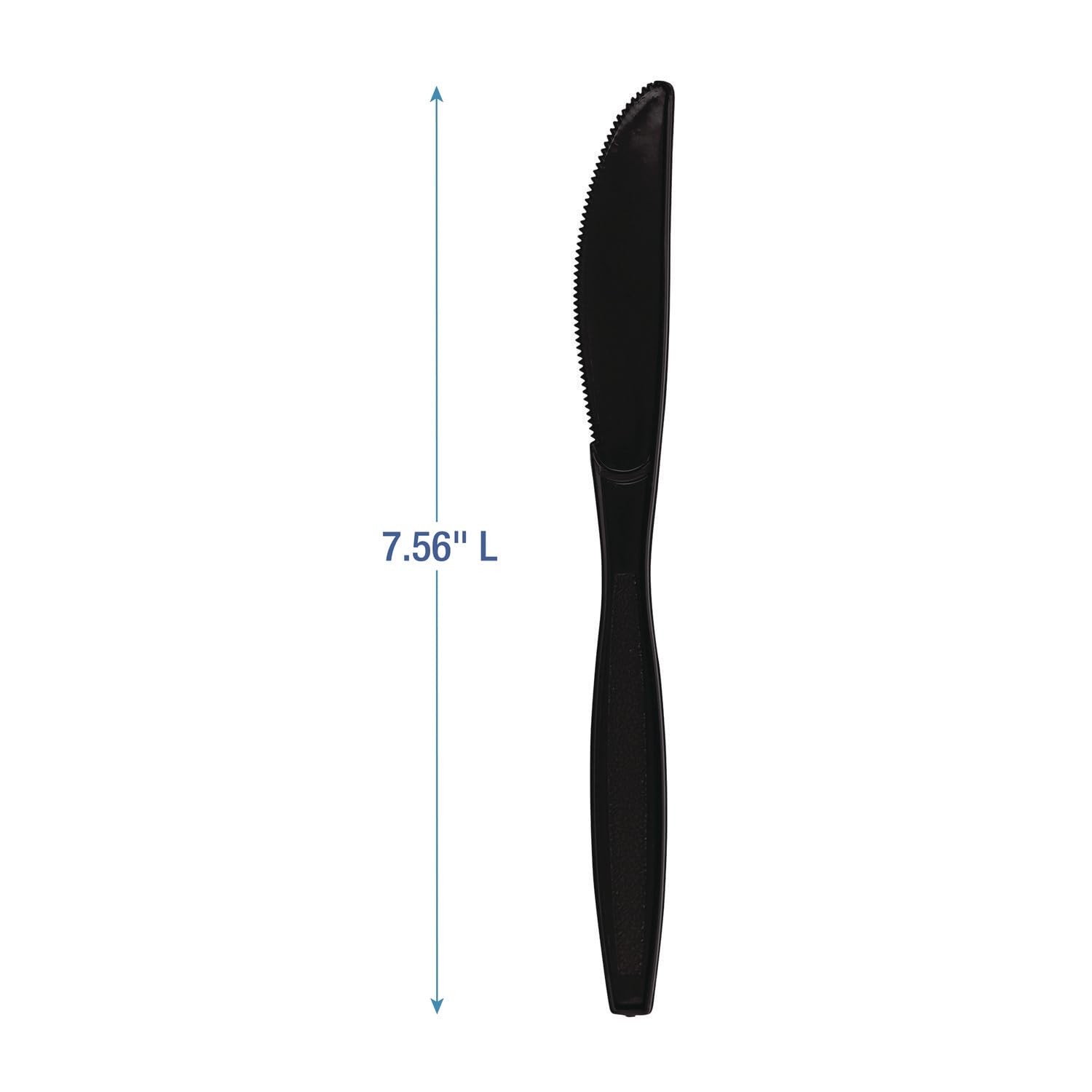 Heavyweight Polypropylene Cutlery, , Black, 1000/Carton