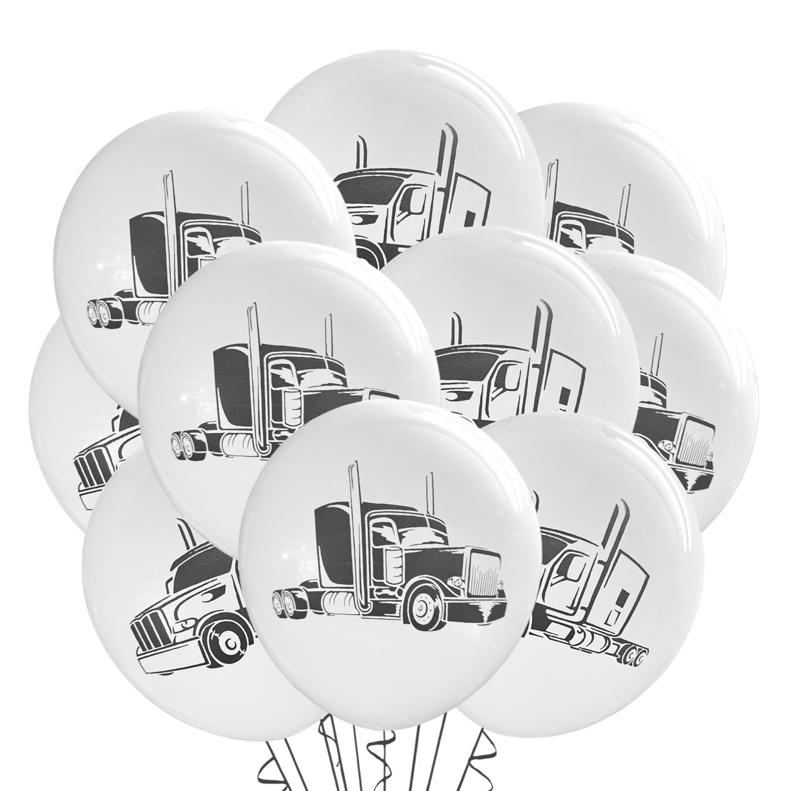 12ct Truck Mix Balloon Birthday Theme Party Supply Decoration Ideas 18-Wheeler