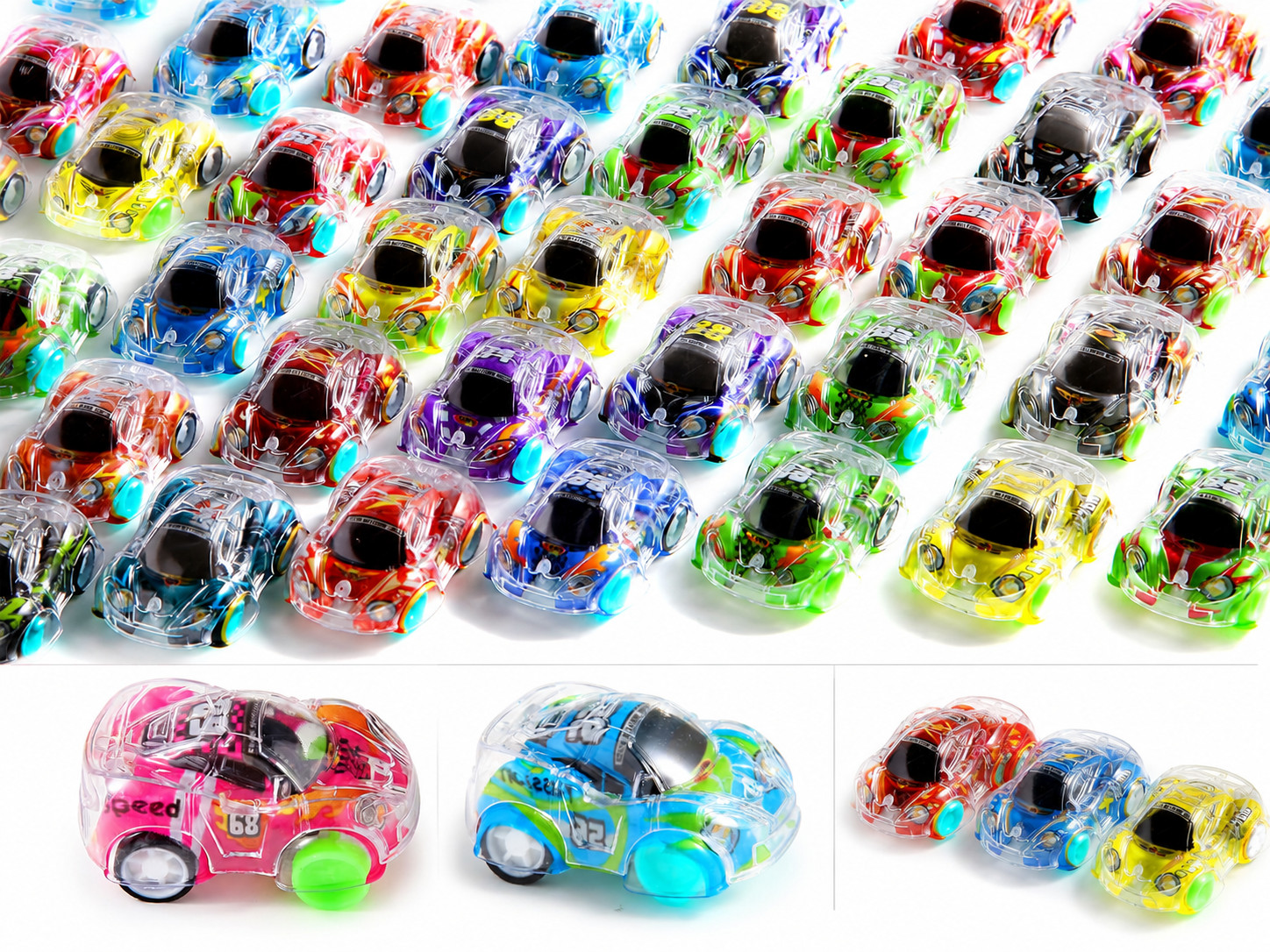50 Mini Pull Back Cars for Kids Party Favors Treasure Box Classroom Prize Toys S