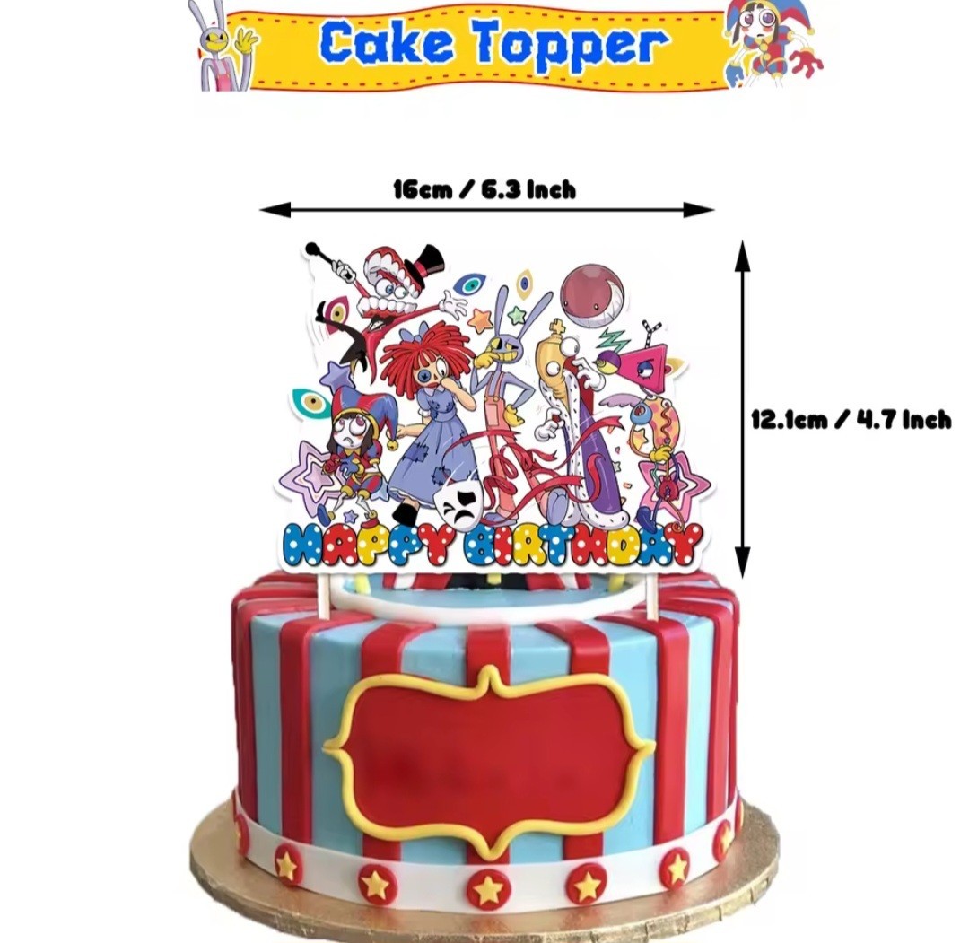 The Amazing Digital Circus Party Supply Banner Backdrop Toppers