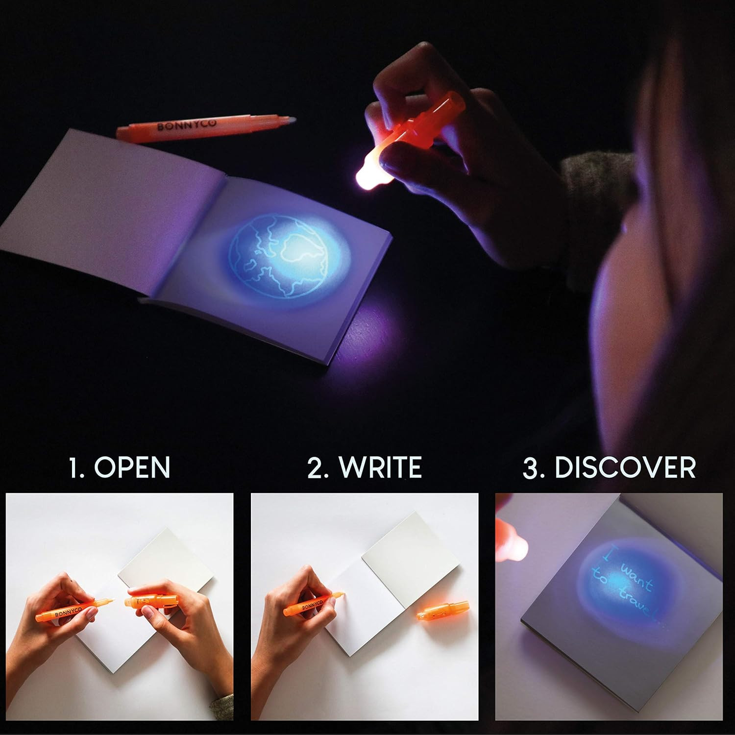 Invisible Ink Pen and Notebook Pack 16, Party Favors for Kids. Magic Spy Pen …