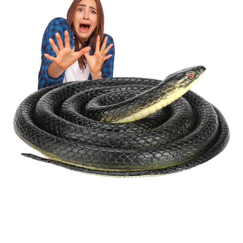 Fake Realistic Snake Lifelike Real Scary Rubber Toy Prank Party Joke For Garden