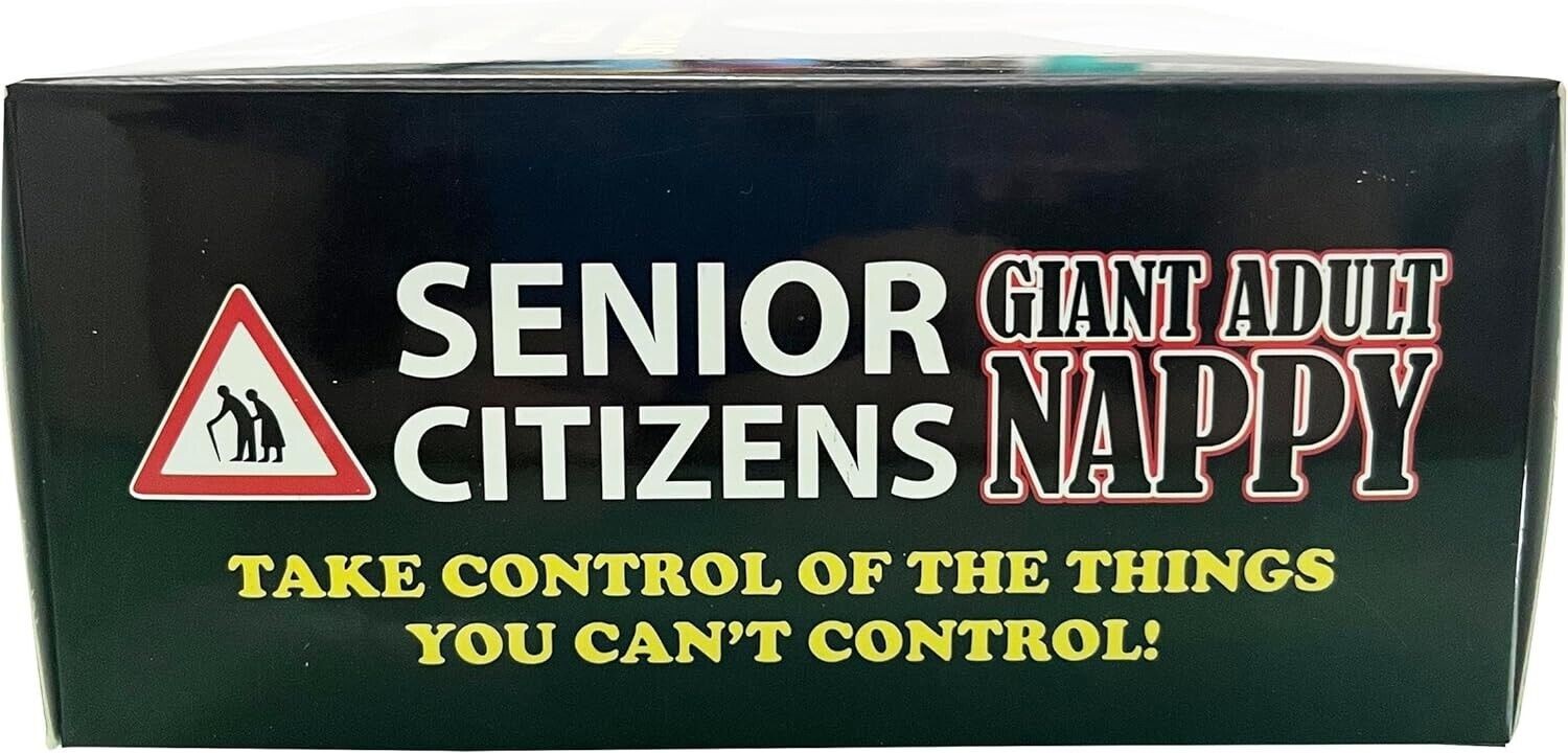 Giant Oversized Adult Diaper – Over the Hill – Senior Citizen Birthday Gag Gift