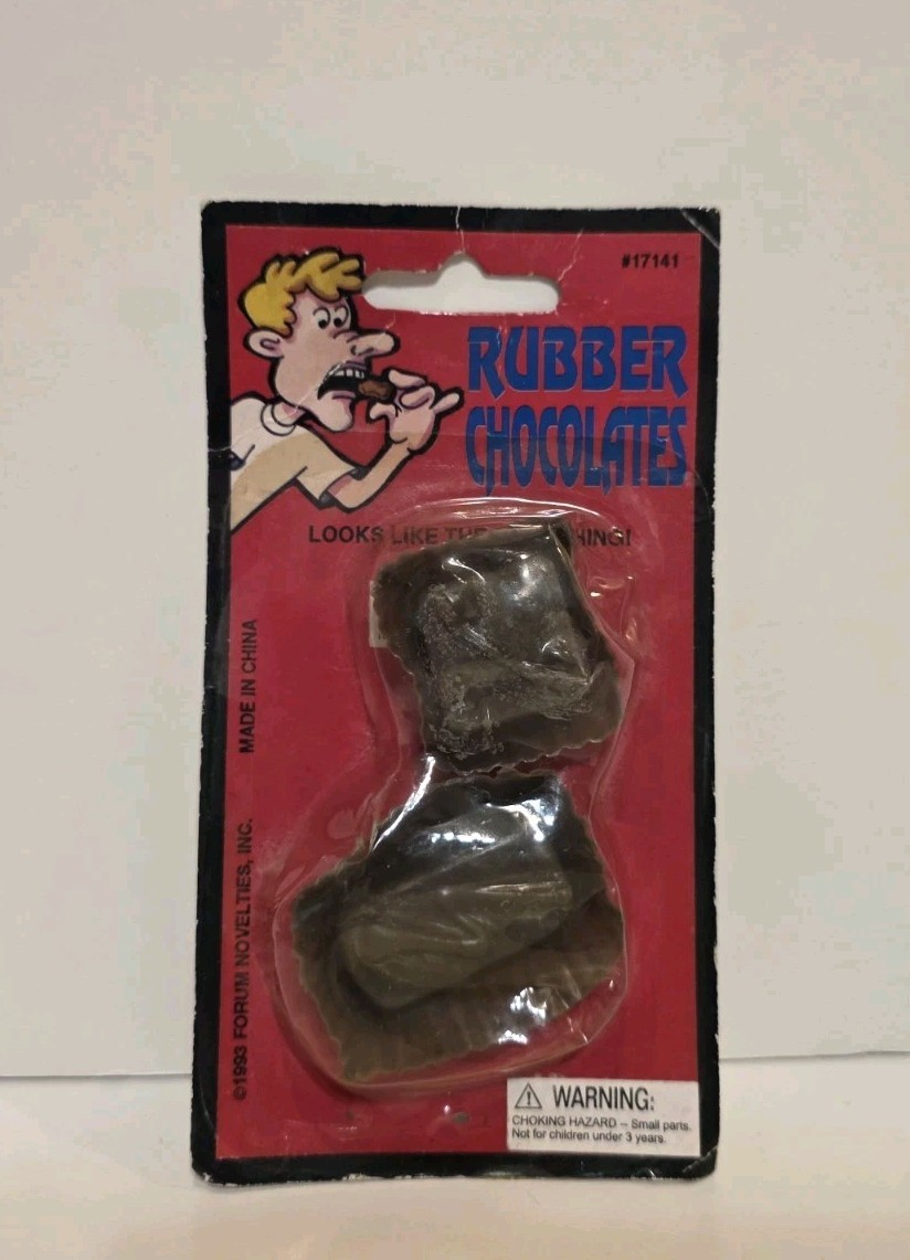 Vintage Forum Novelties Gag Gift Prank Practical Joke Rubber Chocolates – New