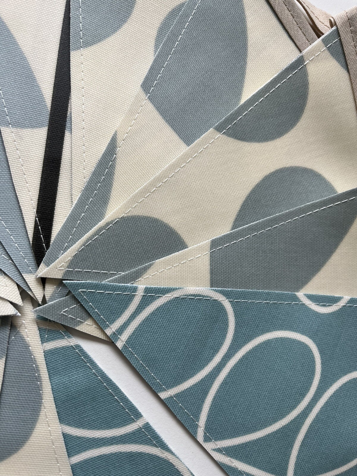 Handmade Oilcloth Bunting, Home/Garden Contemporary – 4 Meters Double Sided
