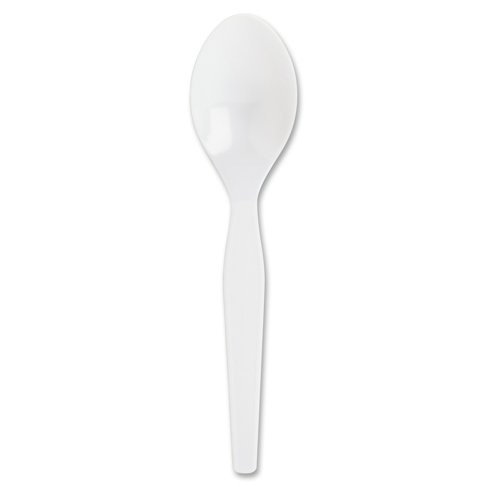100 Count Heavy Medium Weight Plastic Spoons White Disposable Cutlery Utensils