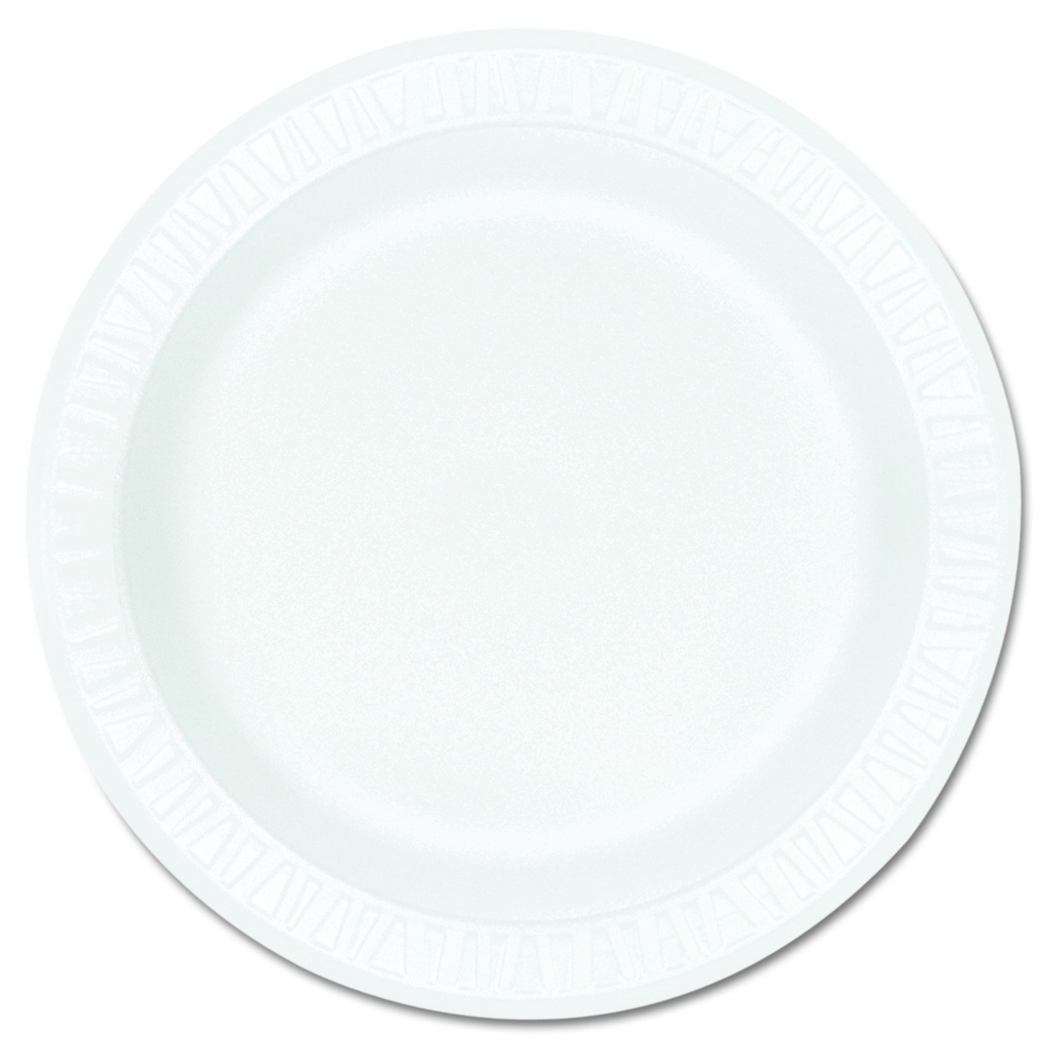 Dart 9″ Concorde Round Foam Plate, White Unlaminated, dart 9PWCR | 500/Case