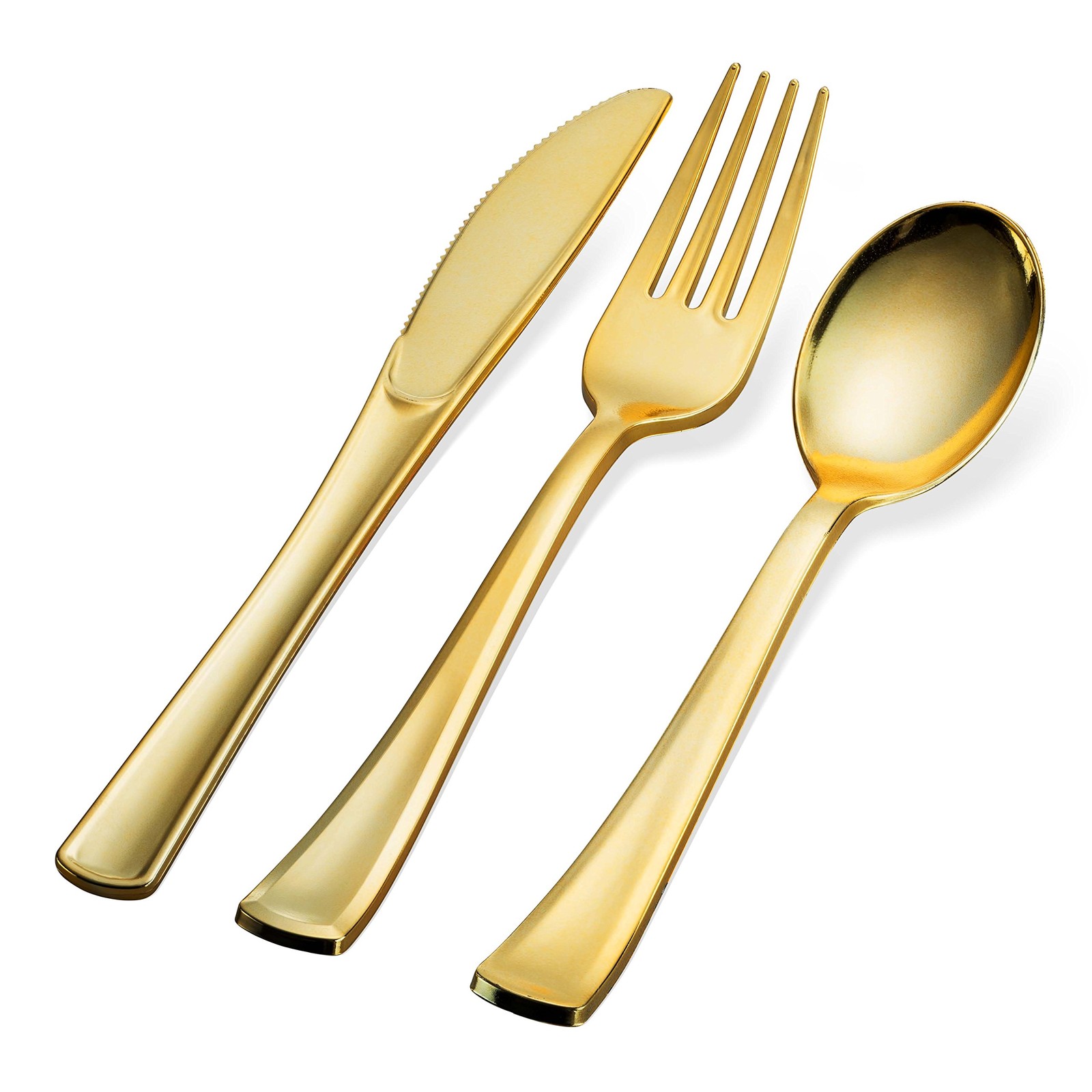300 Gold Disposable Plastic Flatware Set – 100 Forks, 100 Spoons, 100 Knives …