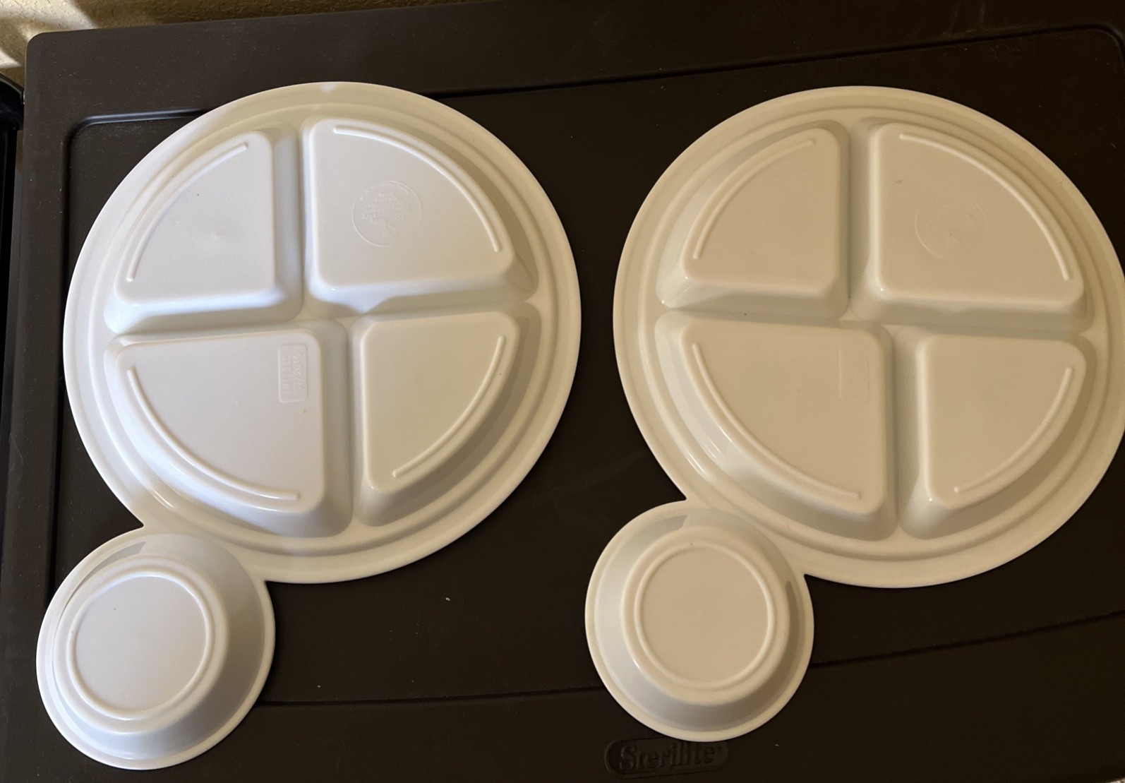 MyPlate Good Nutrition Divided Plastic Plates (Lot of 2)