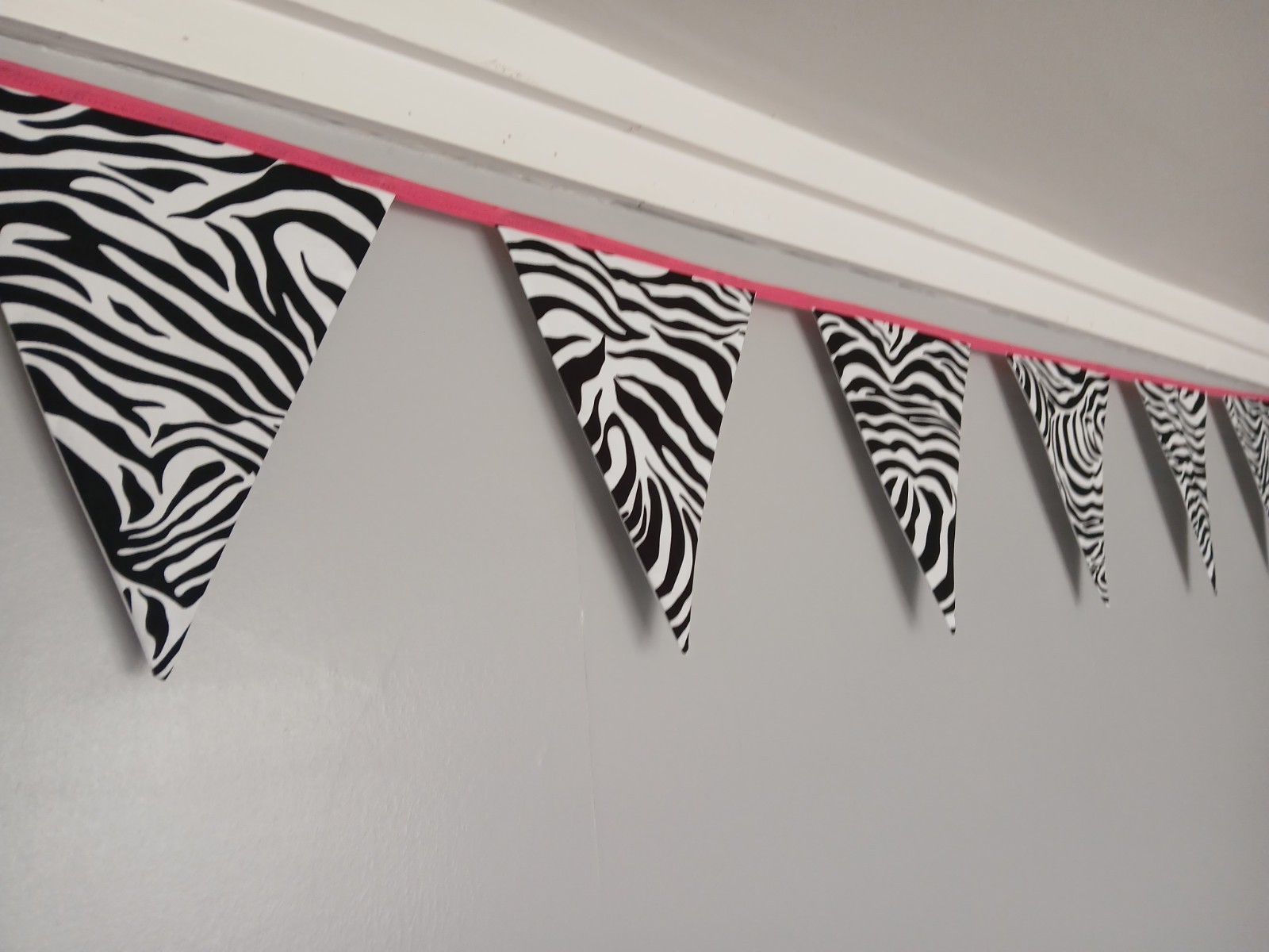 Zebra Print Fabric Bunting