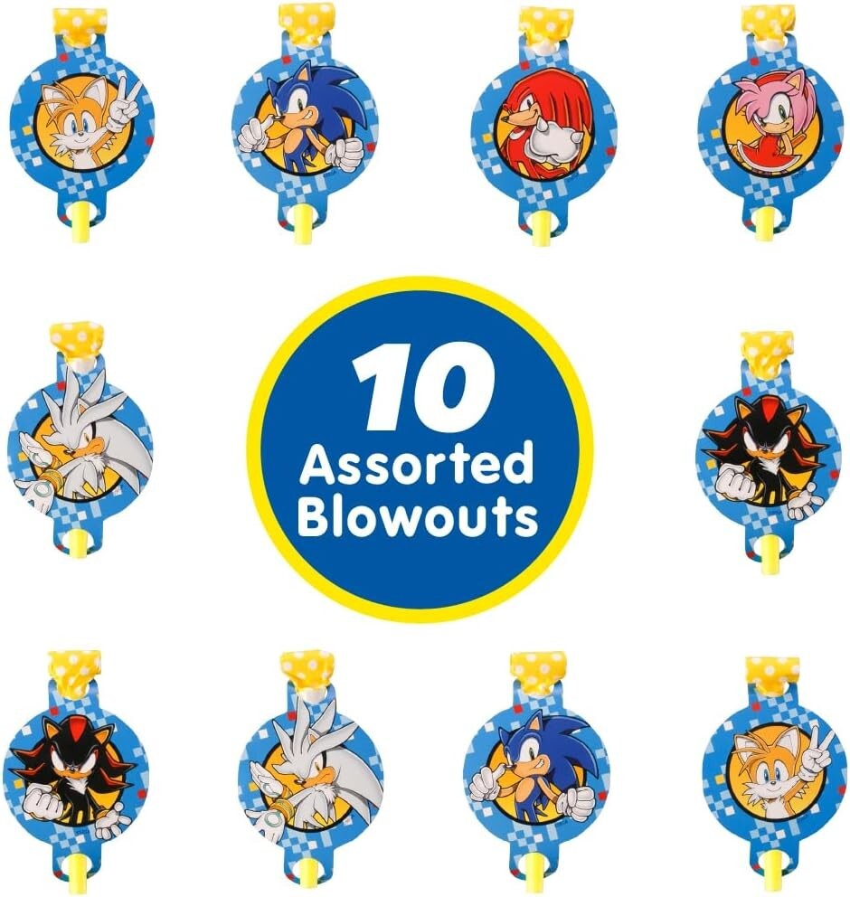 Sonic The Hedgehog Party in a Box Kit 137pcs Birthday Balloons Decorations