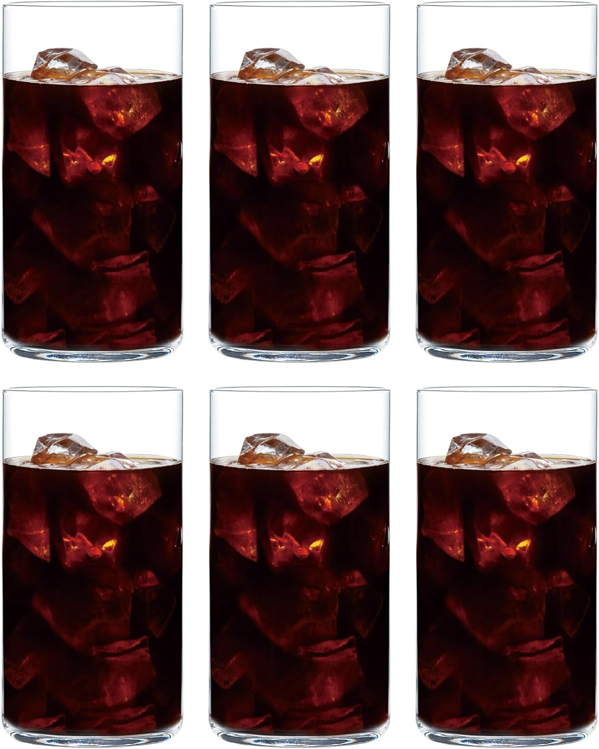 Toyo Sasaki Shatter Resistant Whiskey Glass Set of 6, 18oz, Dishwasher Safe