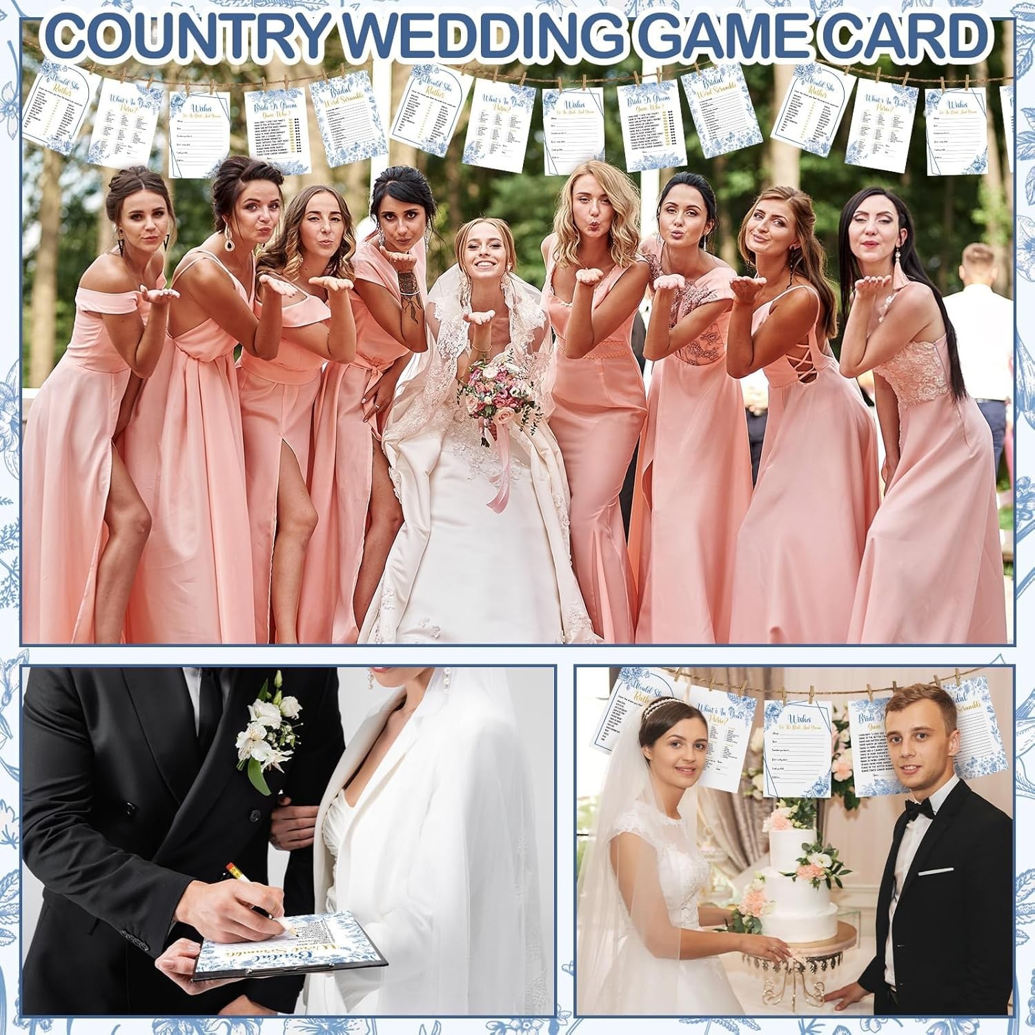 145 Pieces Bridal Shower Game Bridal Shower Favors Set Wedding Games Cards an…