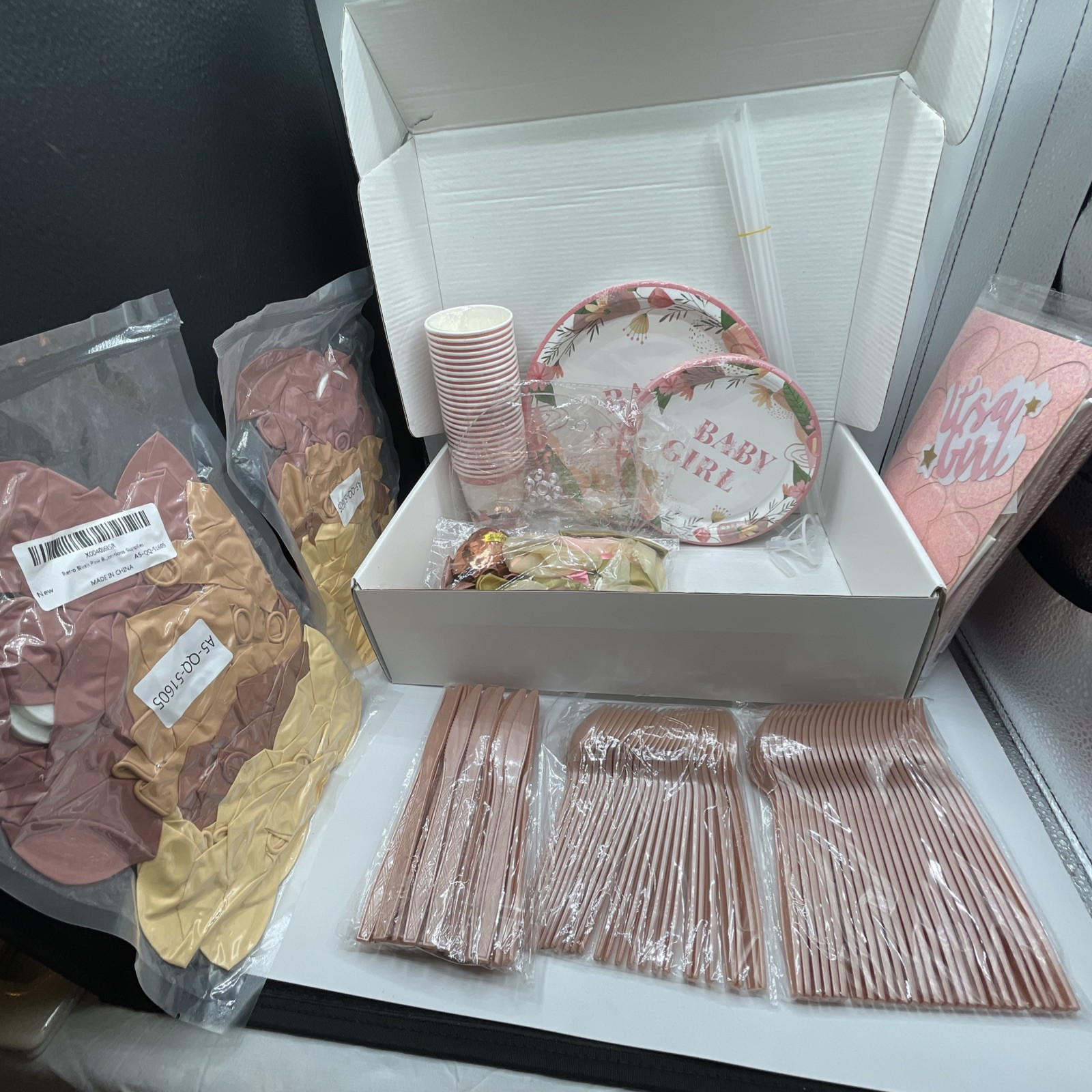 Huge Lot Baby Shower Decorations Girl Baby Shower Decorations Kits NIB Retro Pk