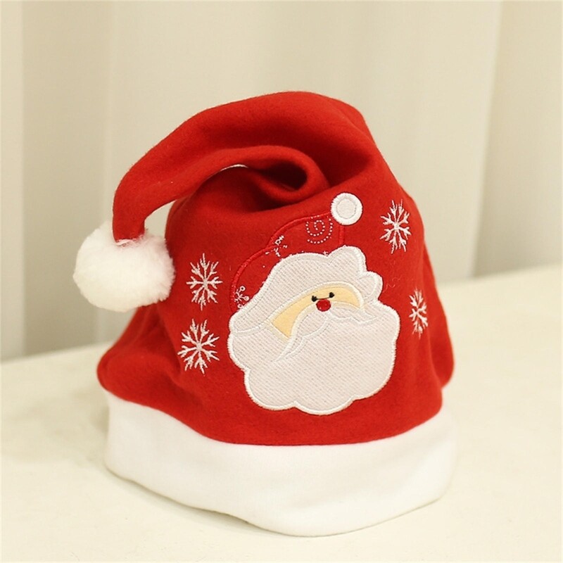 Delicate Christmas Hat Santa Hat Holiday Hat for Adult,Unisex Comfort Hat