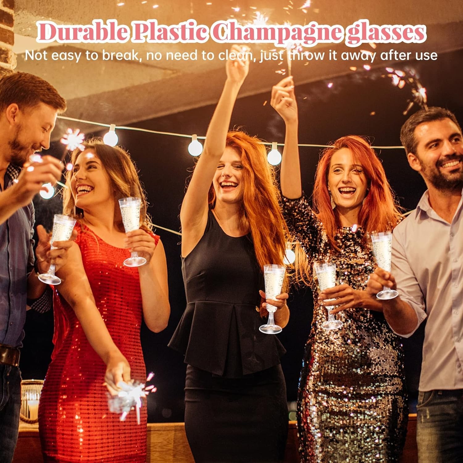 Elegant 5 Oz Plastic Champagne Flutes – Disposable 200 Count for Any Occasion