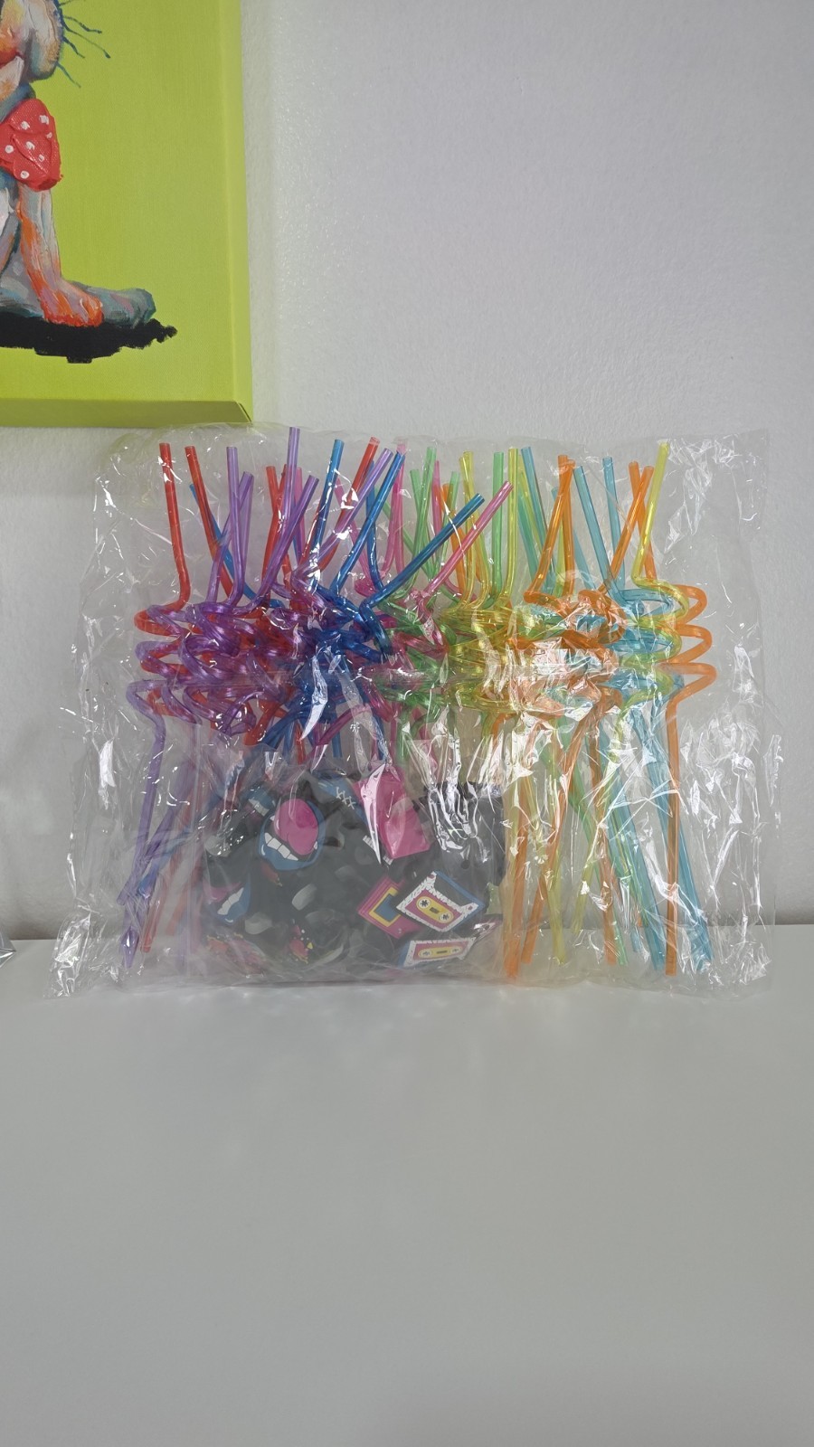 80s Party Retro Multicolor Plastic Straw Whips Set 48 Pcs X003U2DPZD