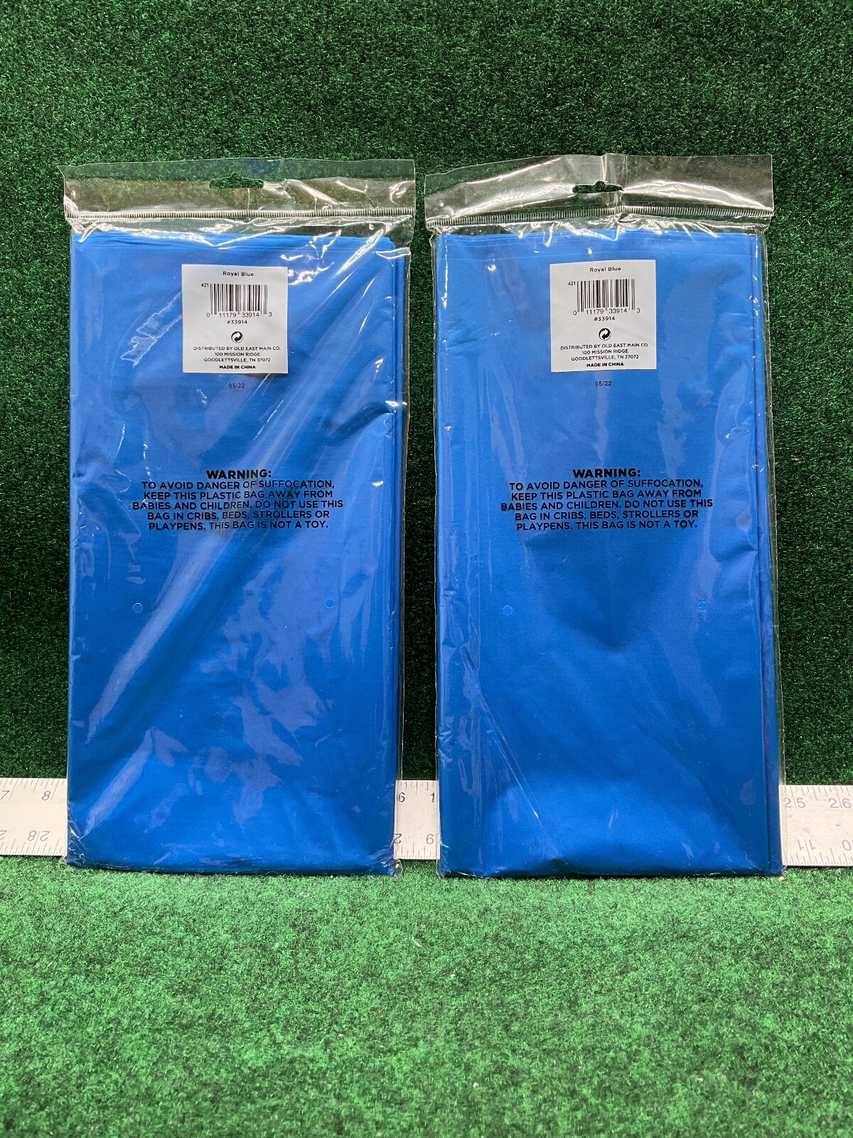 2 – 321 Party! Plastic Tablecover 54″ x 108″ Royal Blue 3 Pack