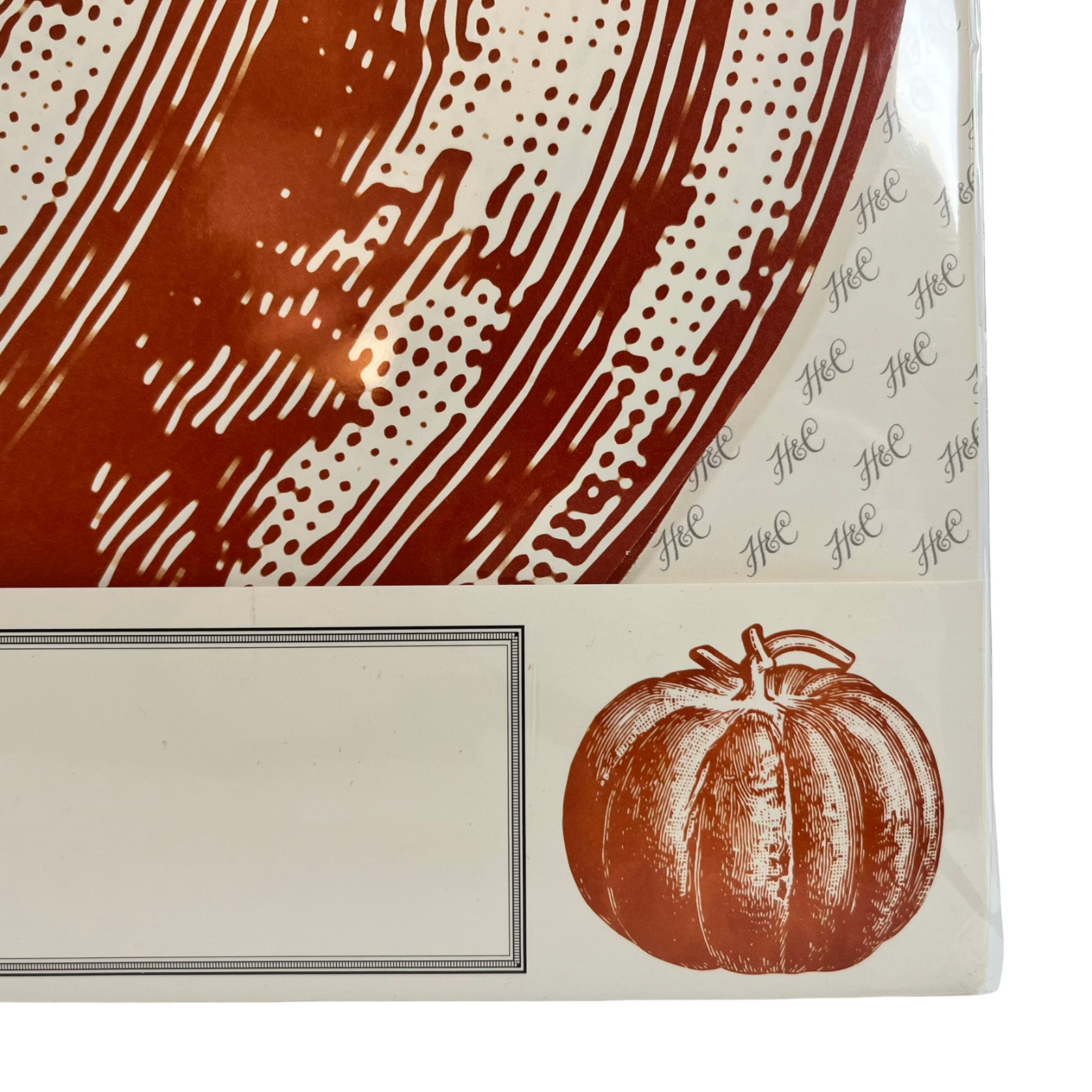 Hester & Cook “Pumpkin” Paper Placemats 12pk Die-Cut Thanksgiving Fall New