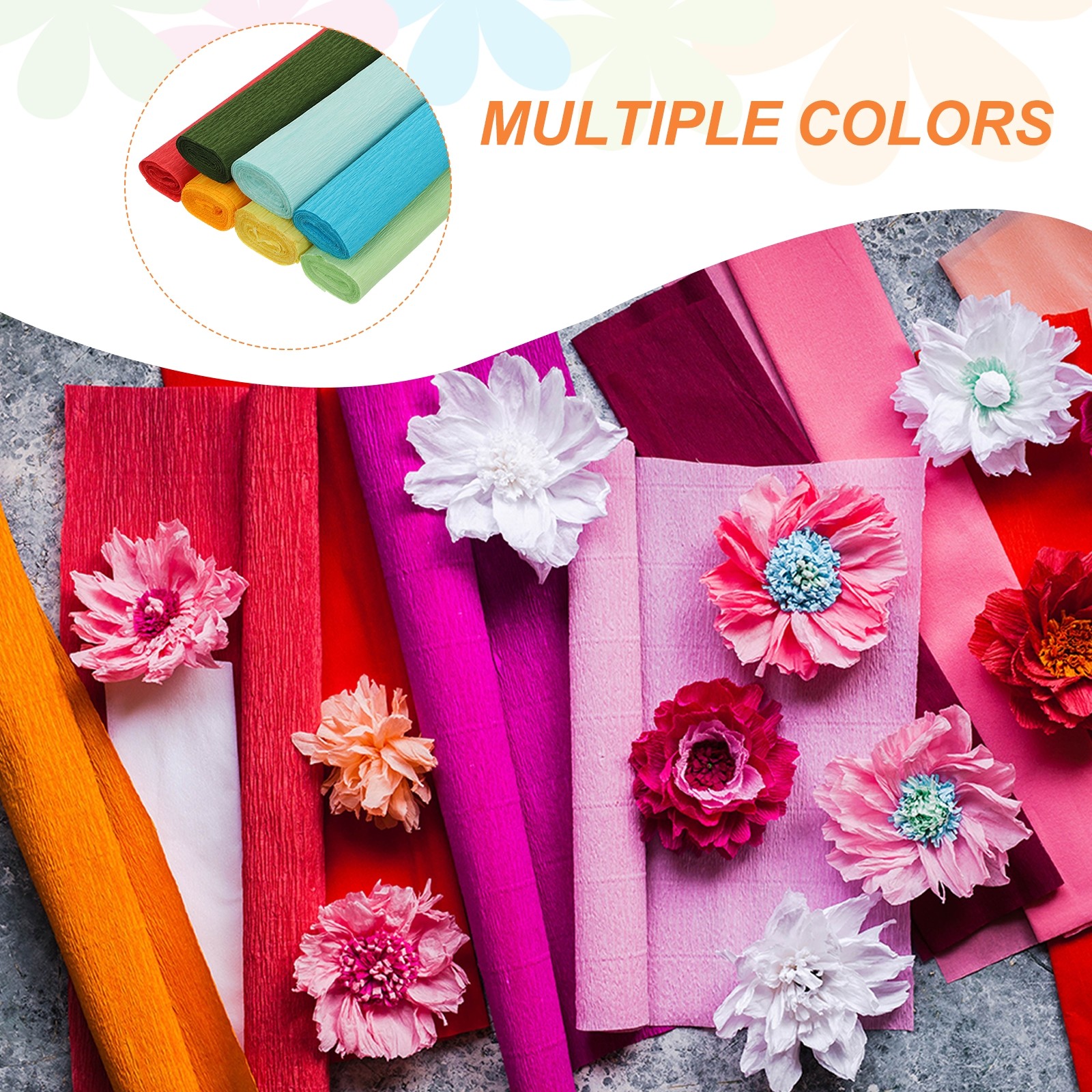 Crepe Paper 7.9ft Long 20 Inch Wide Light Blue Crepe Paper Roll