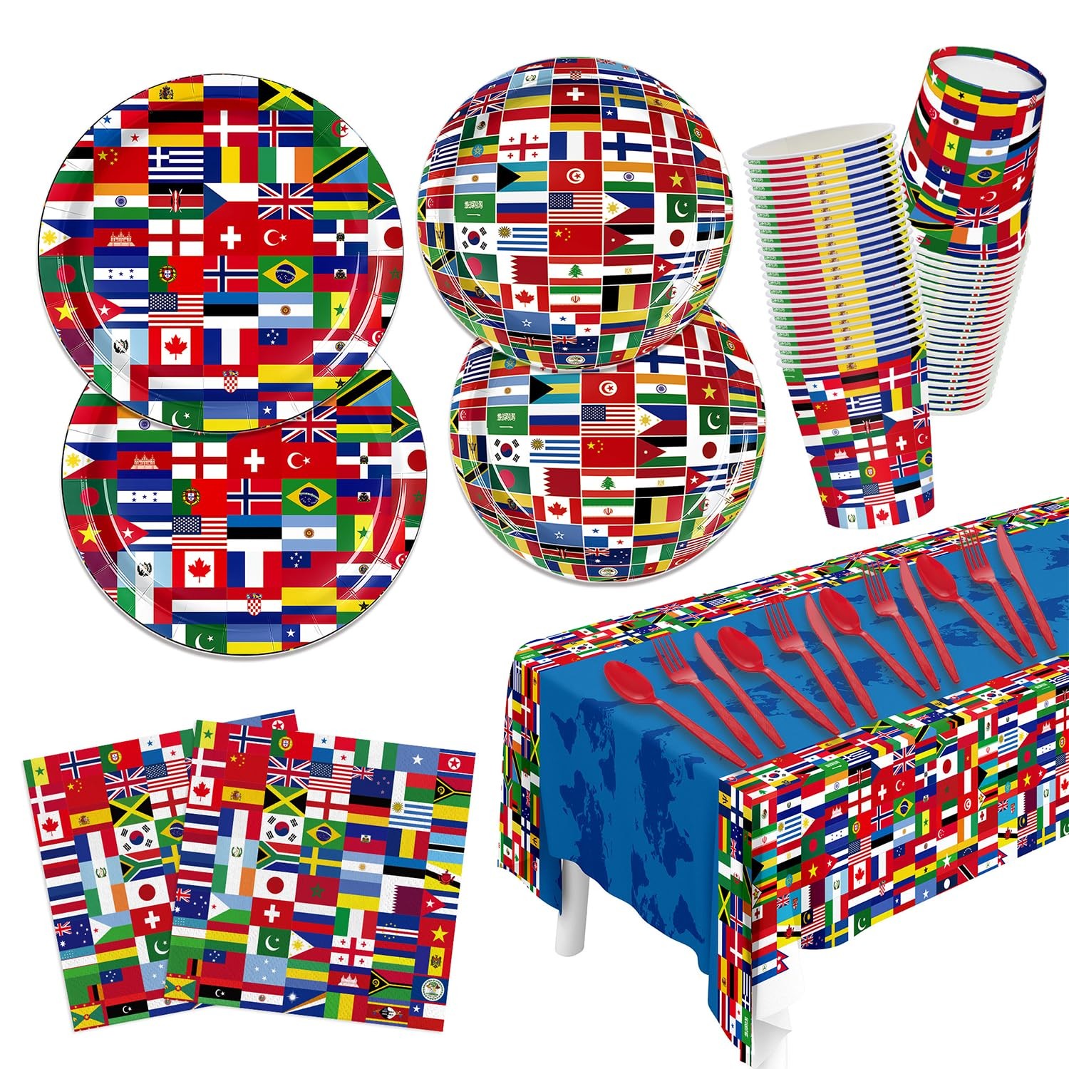 141Pcs World Cup Party Decorations 2026 Soccer Party Supplies Collect Interna…