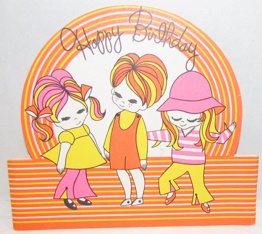 1960s Birthday Party Hats Mod, Pop Art (lot of 8)