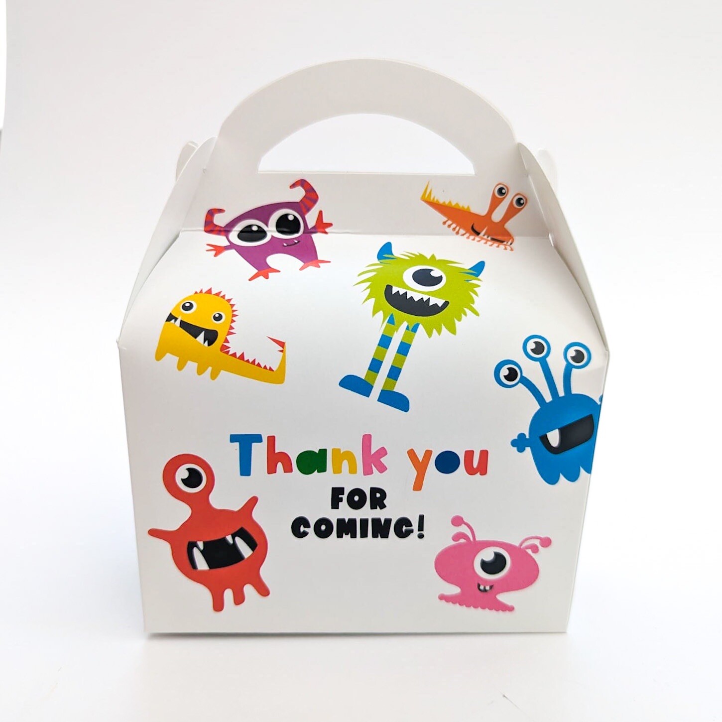 MONSTERS Unisex Colourful Children’s Personalised Party Boxes Favours Gift Bag
