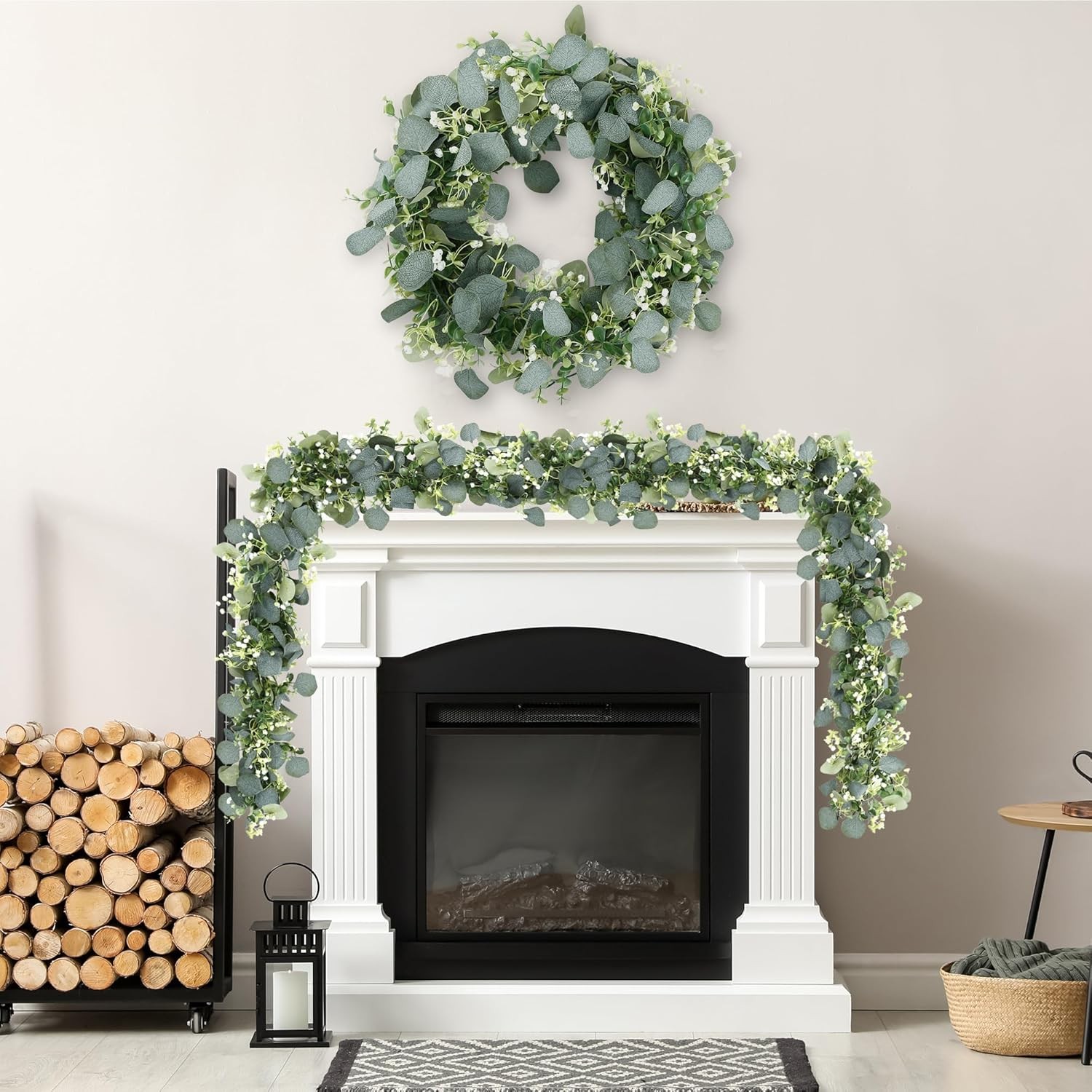 8 Pack Artificial Eucalyptus Garland Eucalyptus Leaves Vines Greenery Garland