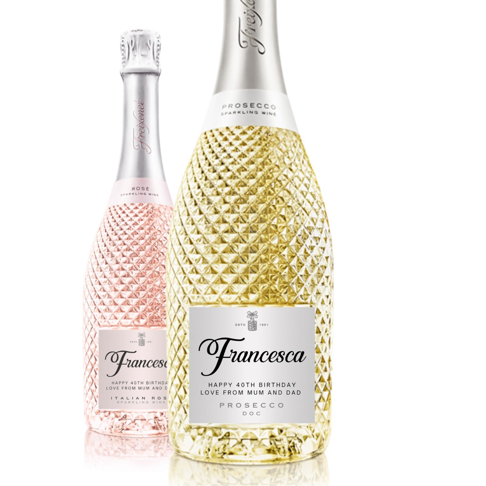 Personalised Prosecco Bottle Label Champagne Wine Gift Sticker for Any Occasion
