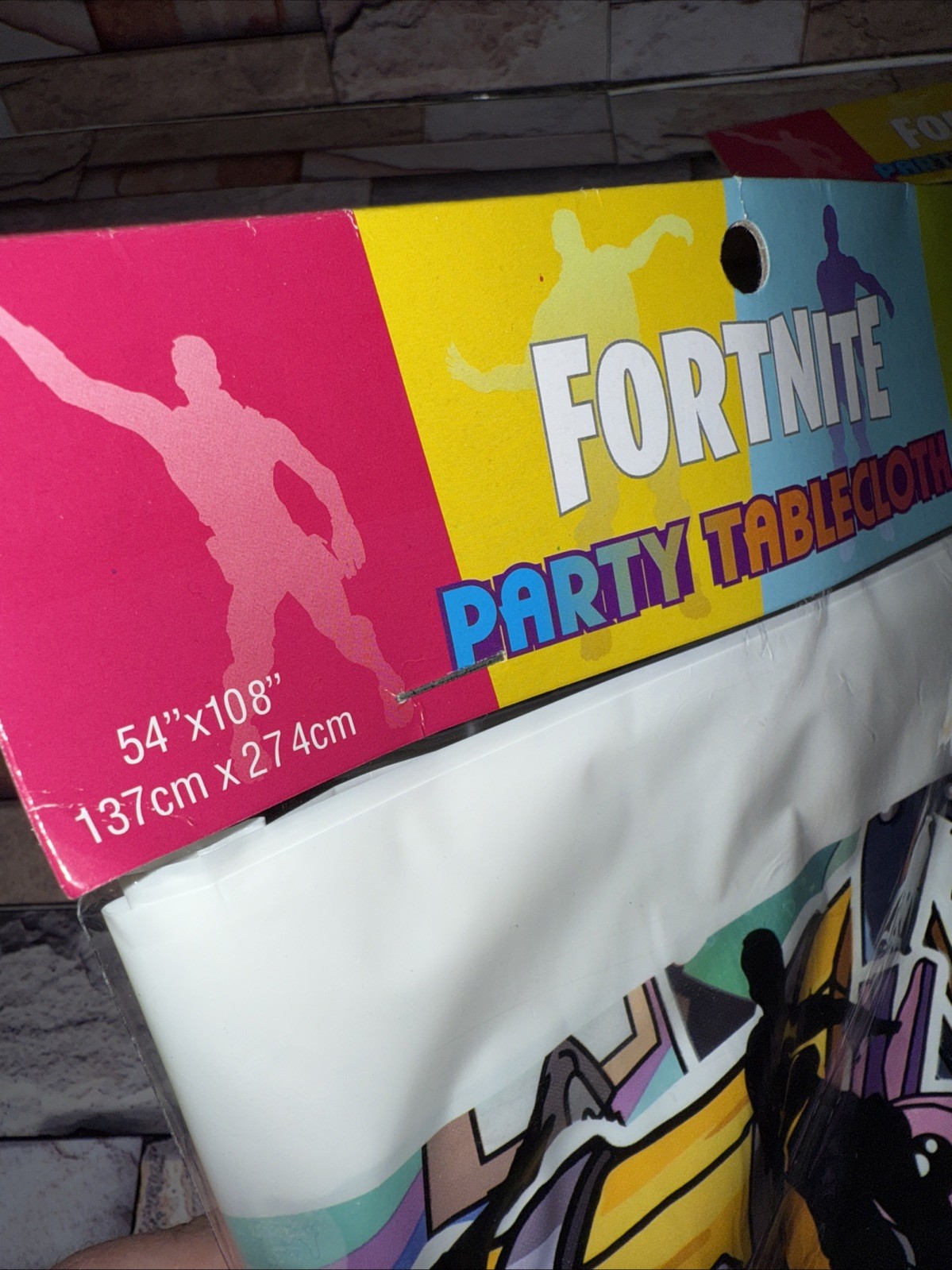 2x Fortnite Theme Plastic Tablecloth Rectangle Birthday Party Supplies Decor