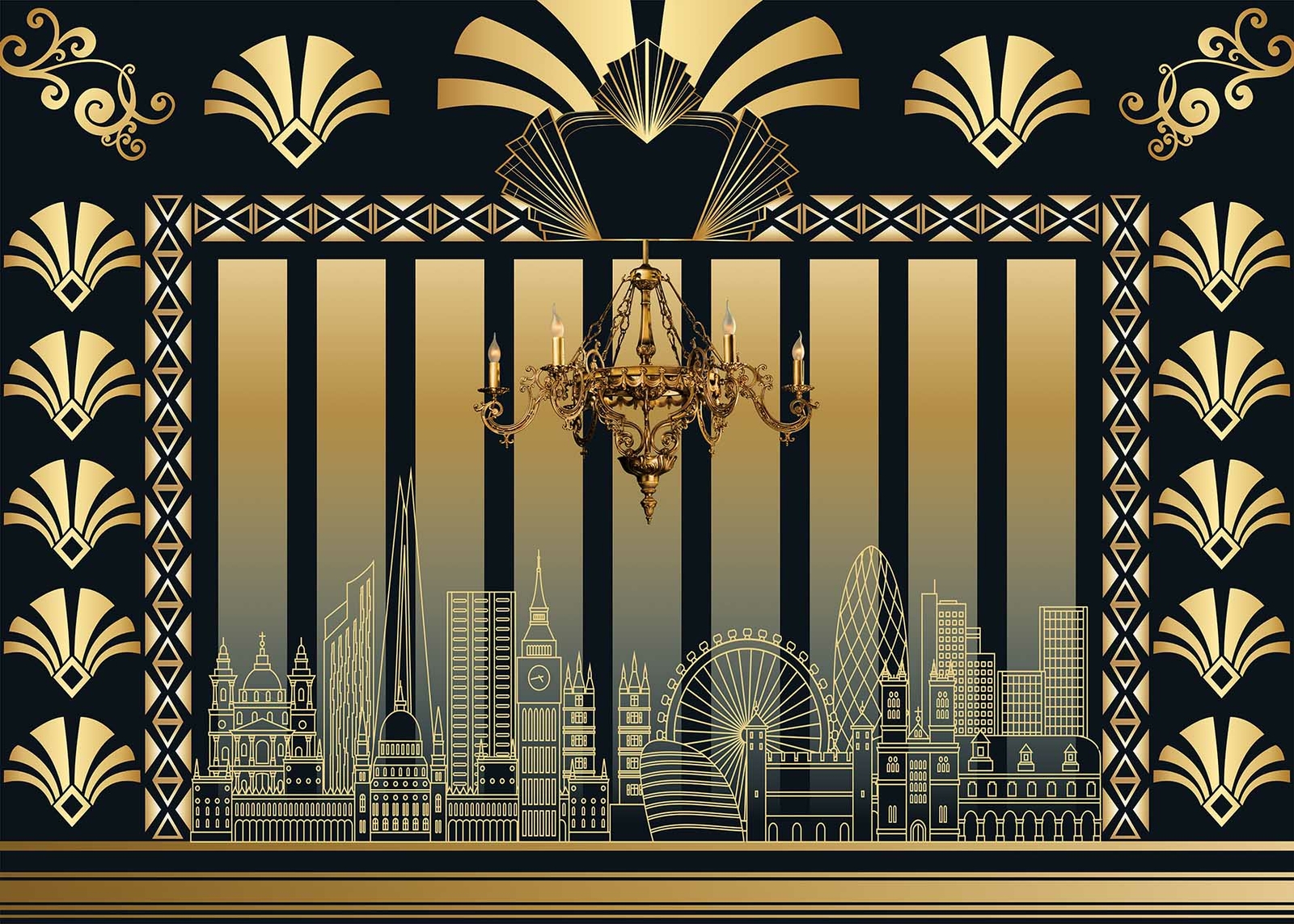 Roaring 20s Backdrop The Great Gatsby Photo Background Retro Party Dec Backdrop