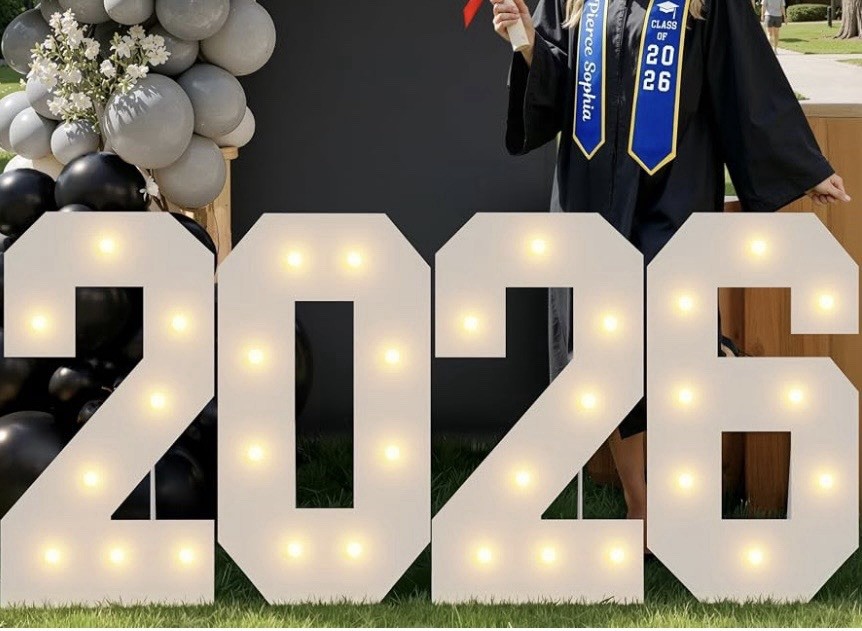 2026 3 Ft light up numbers for 2026 Graduation Decorations: 3FT Marquee Numbers