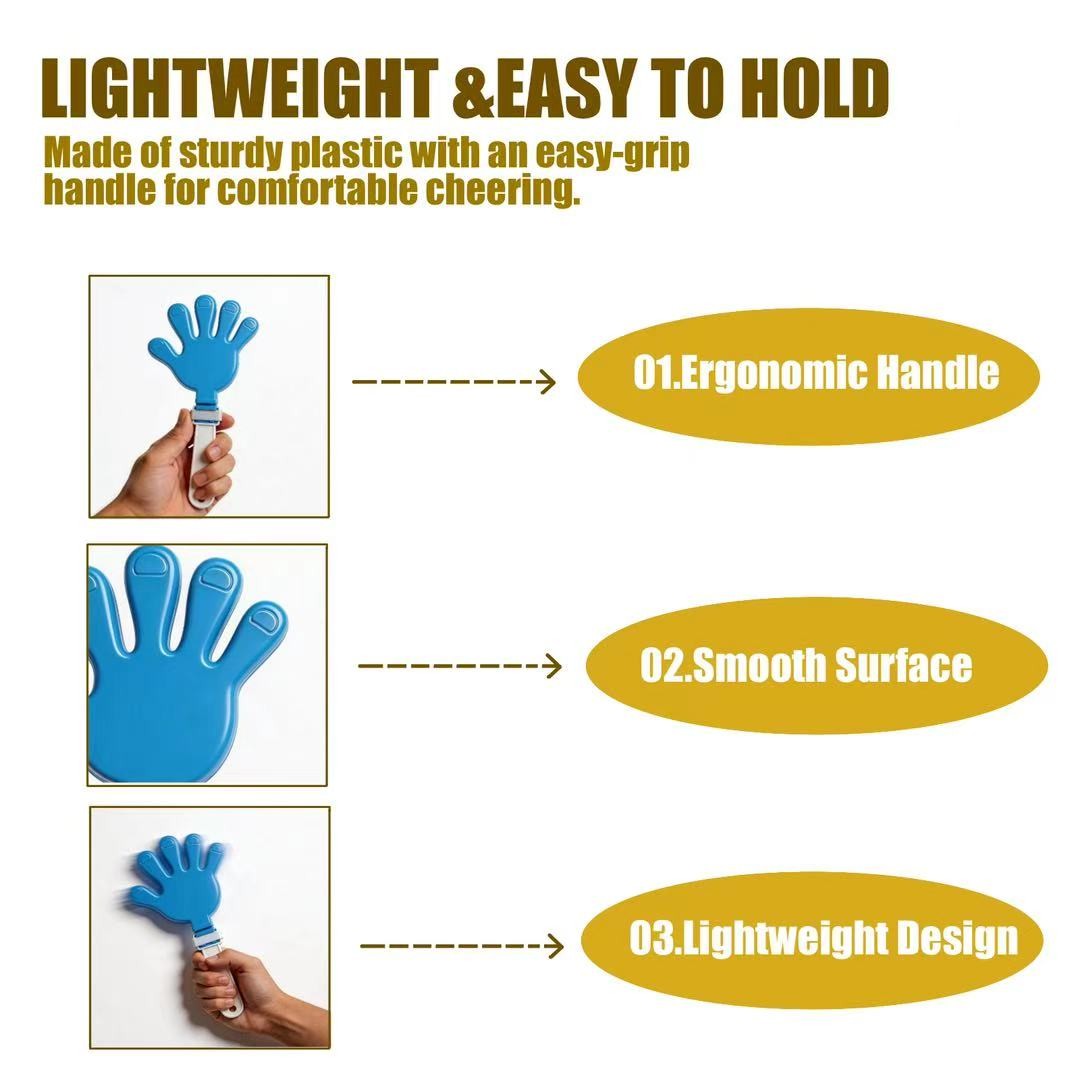 10Pcs Plastic Hand Clappers Noise Makers Party Sports Cheer Favors