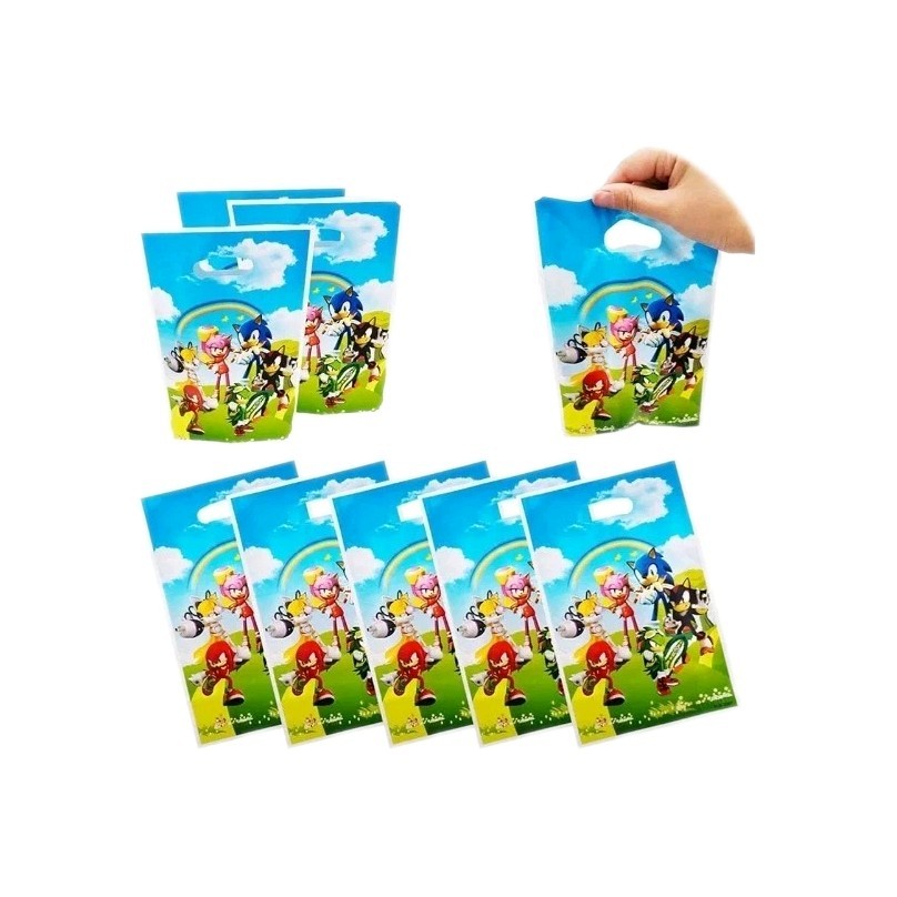 30 Packs Sonic The Hedgehog Party Gift Bags Party Supplies for Kids Party Favor