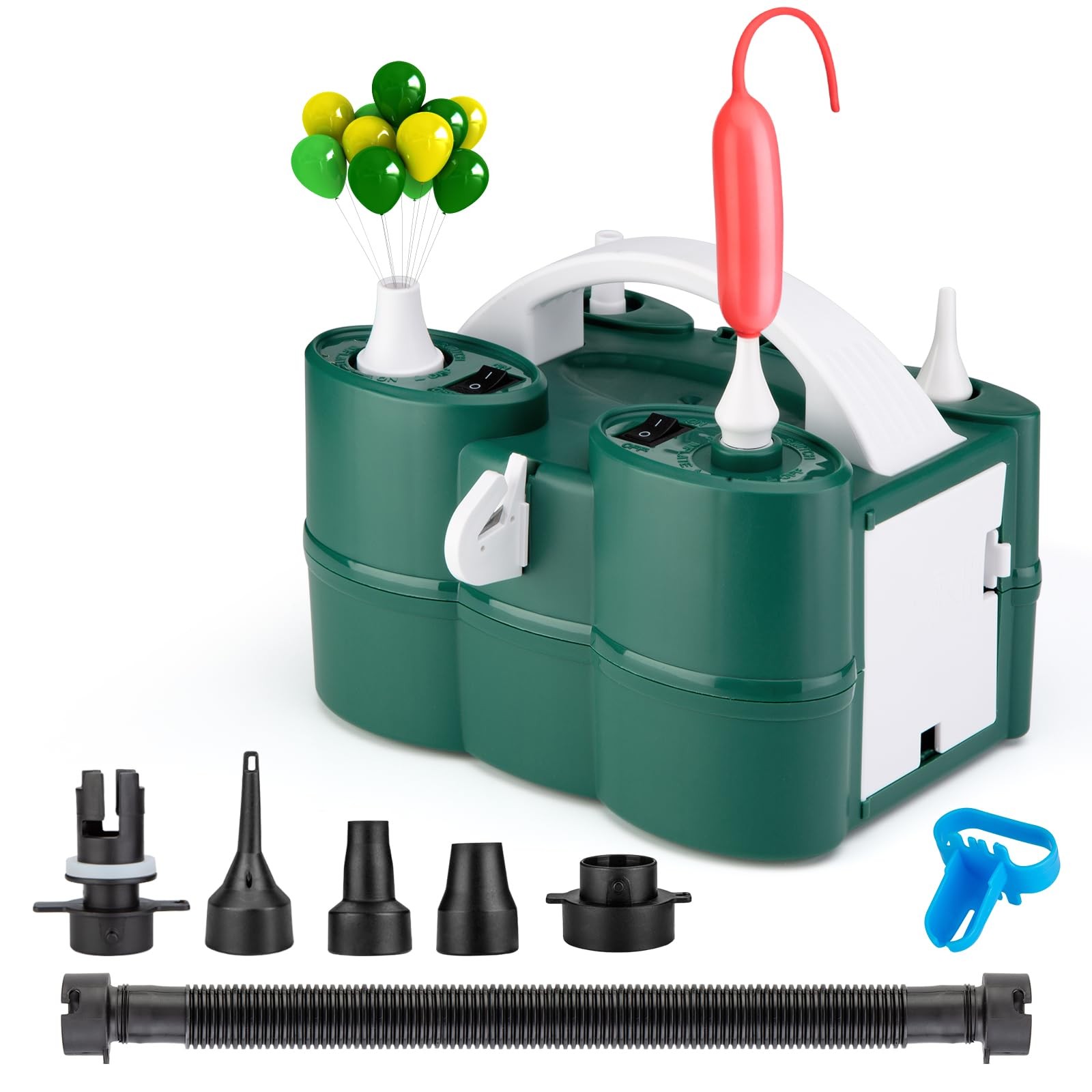 Balloon Pump Electric, 3-in-1 Portable Automatic Dual Nozzle Inflator 110V with