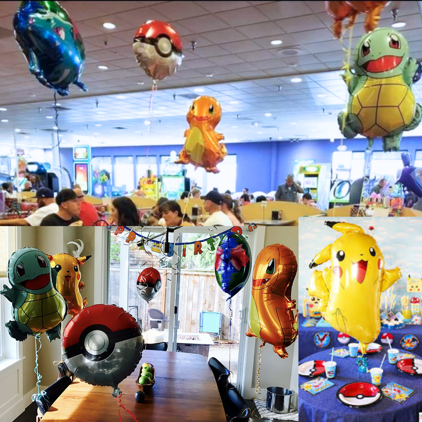 POKEMON EEVEE PARTY SUPPLIES BIRTHDAY DECORATION BALLOON TABLEWARE SWIRL