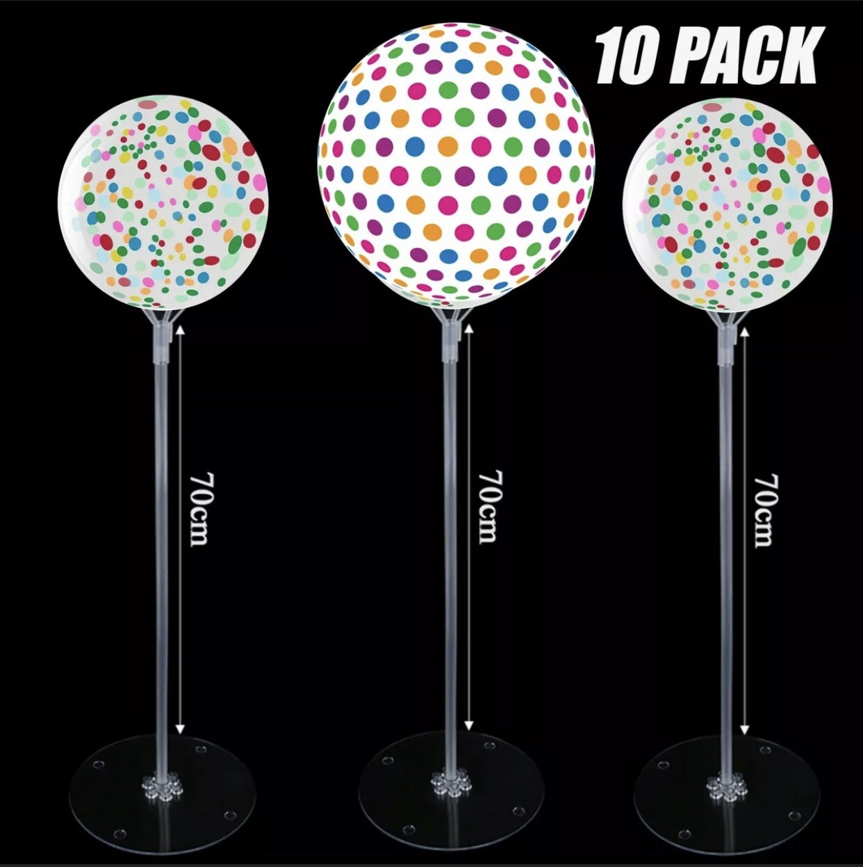 10 PCS Stand For Balloons All Size, Column For Party Decoration Base Para Globos