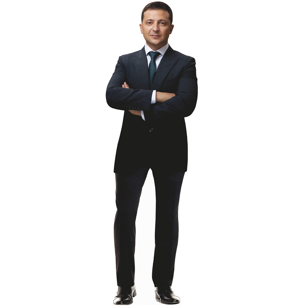 H38131 Volodymyr Zelensky Ukrainian President Cardboard Cutout Standup