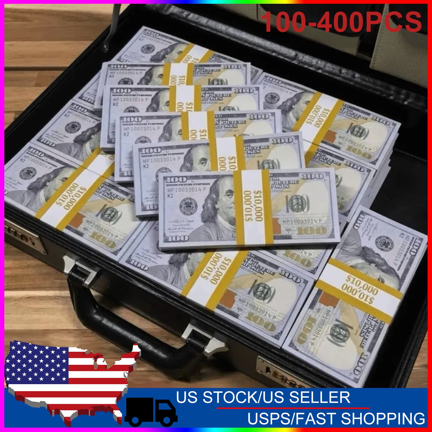 FAKE BANK GAMES PLAY MONEY KIDS CASH PAPER 100-400 PCS 100 DOLLAR BILLS PARTY