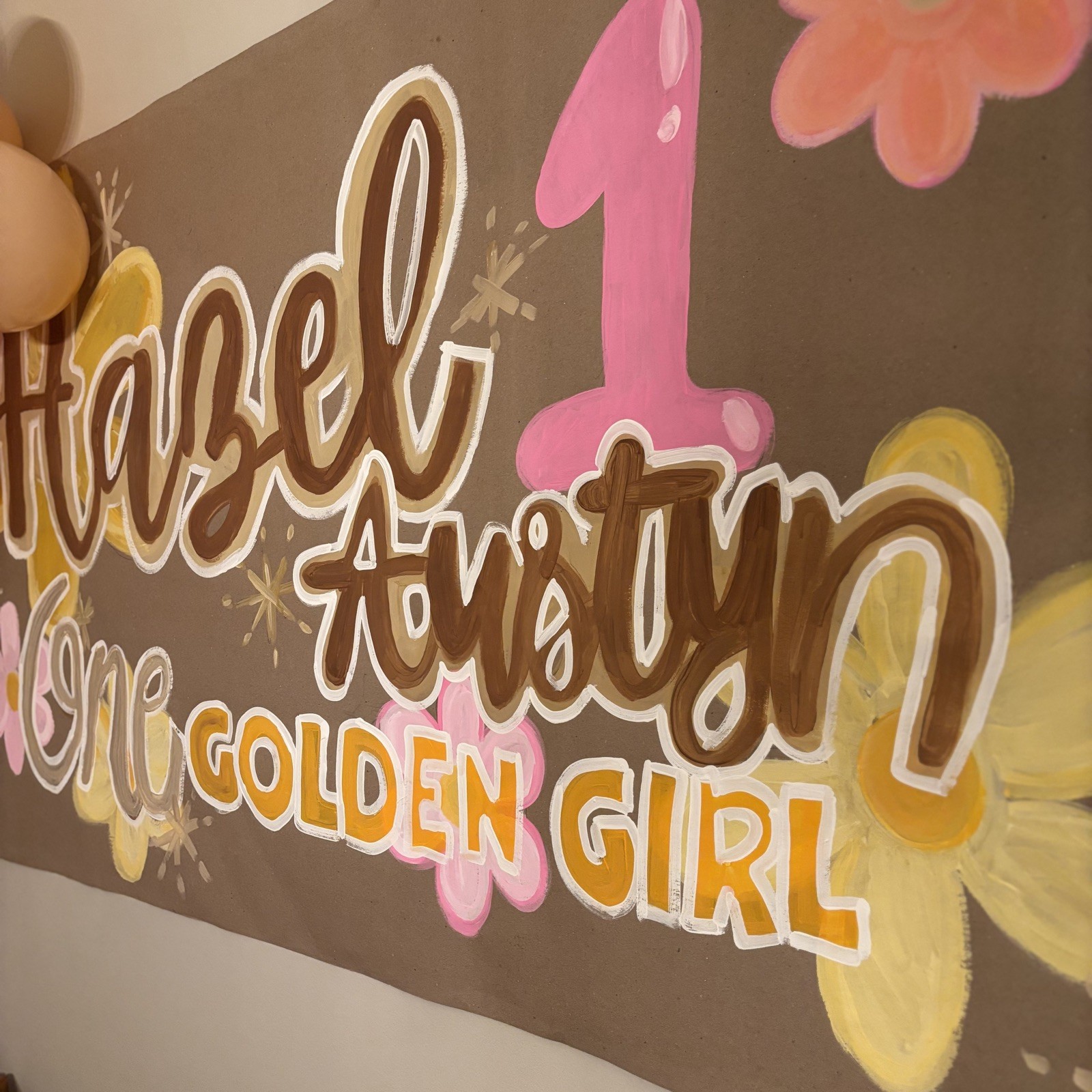 Customizable Hand Painted Banner for Any Occasion, Painted birthday banner 3×5