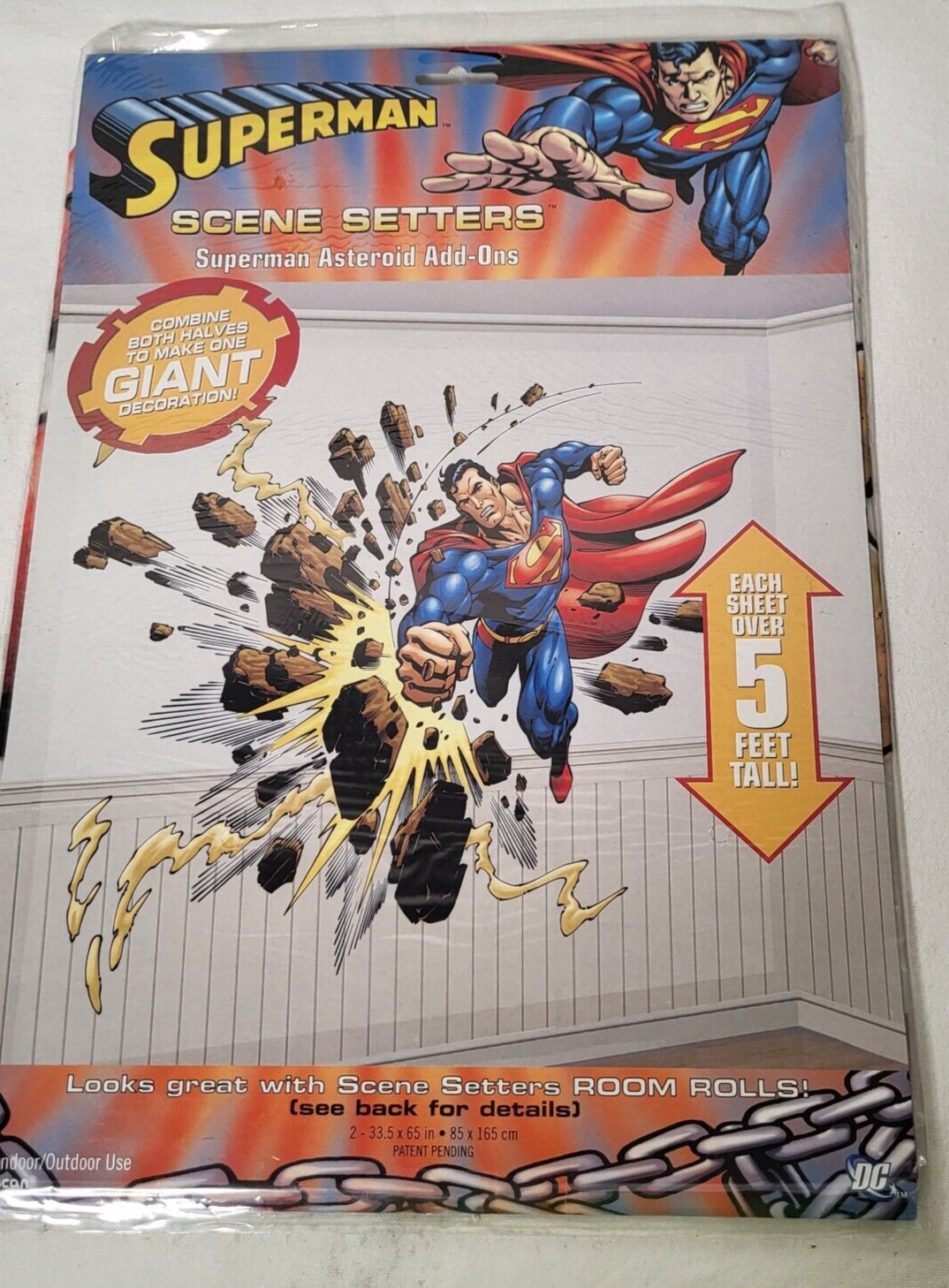 Superman Party Decorations Giant Wall Scene Setter DC Comics Super Heros
