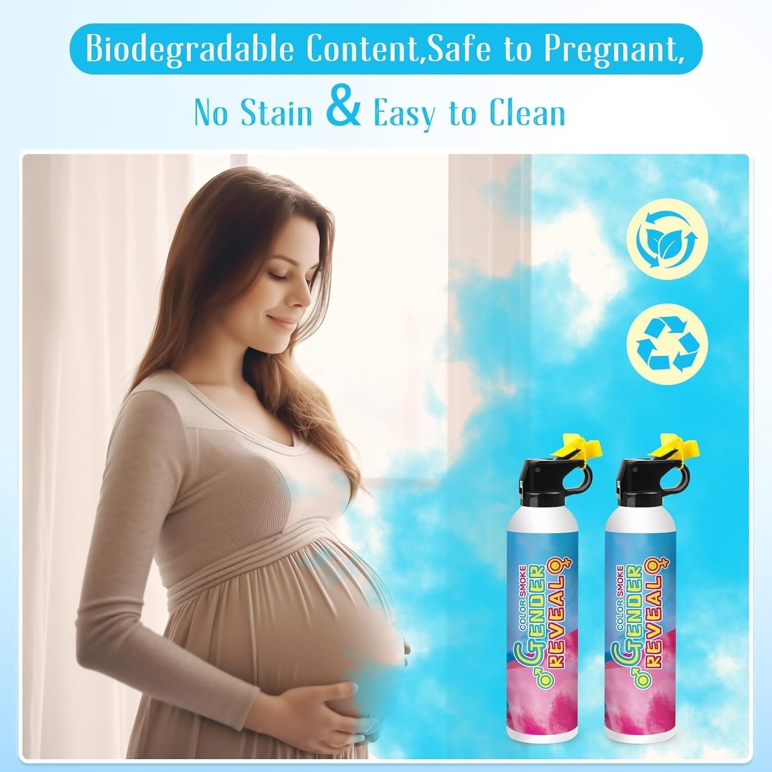 Celebrate with 2 Blue Gender Reveal Fire Extinguishers – Safe & Fun Experience