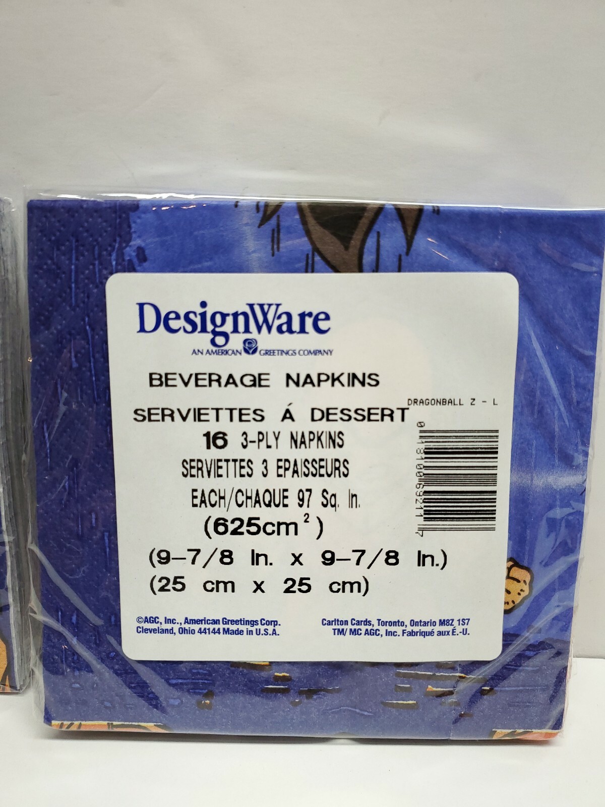 Dragon Ball Z Small Party Napkins Birthday Napkins 5″ Square (6 Pack) 16 per pac