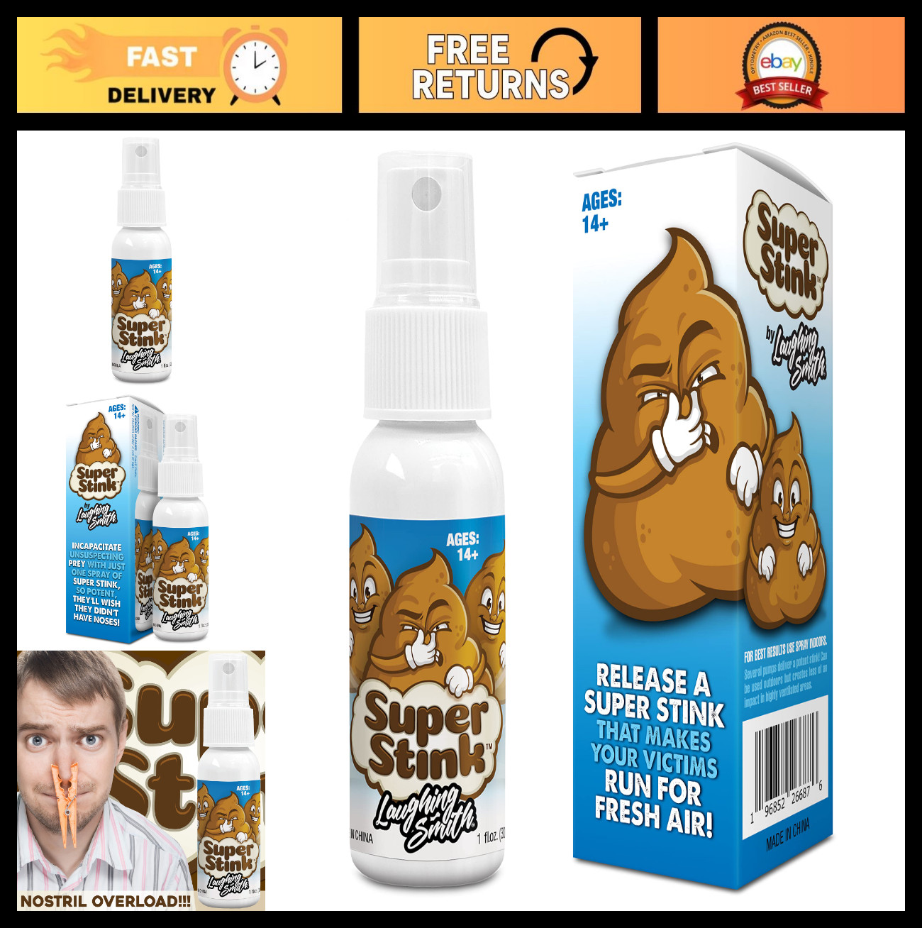 30ml Fart Spray – Extra Strong Stink Prank – Fake Poop Smell Gag Gift – Fun Part